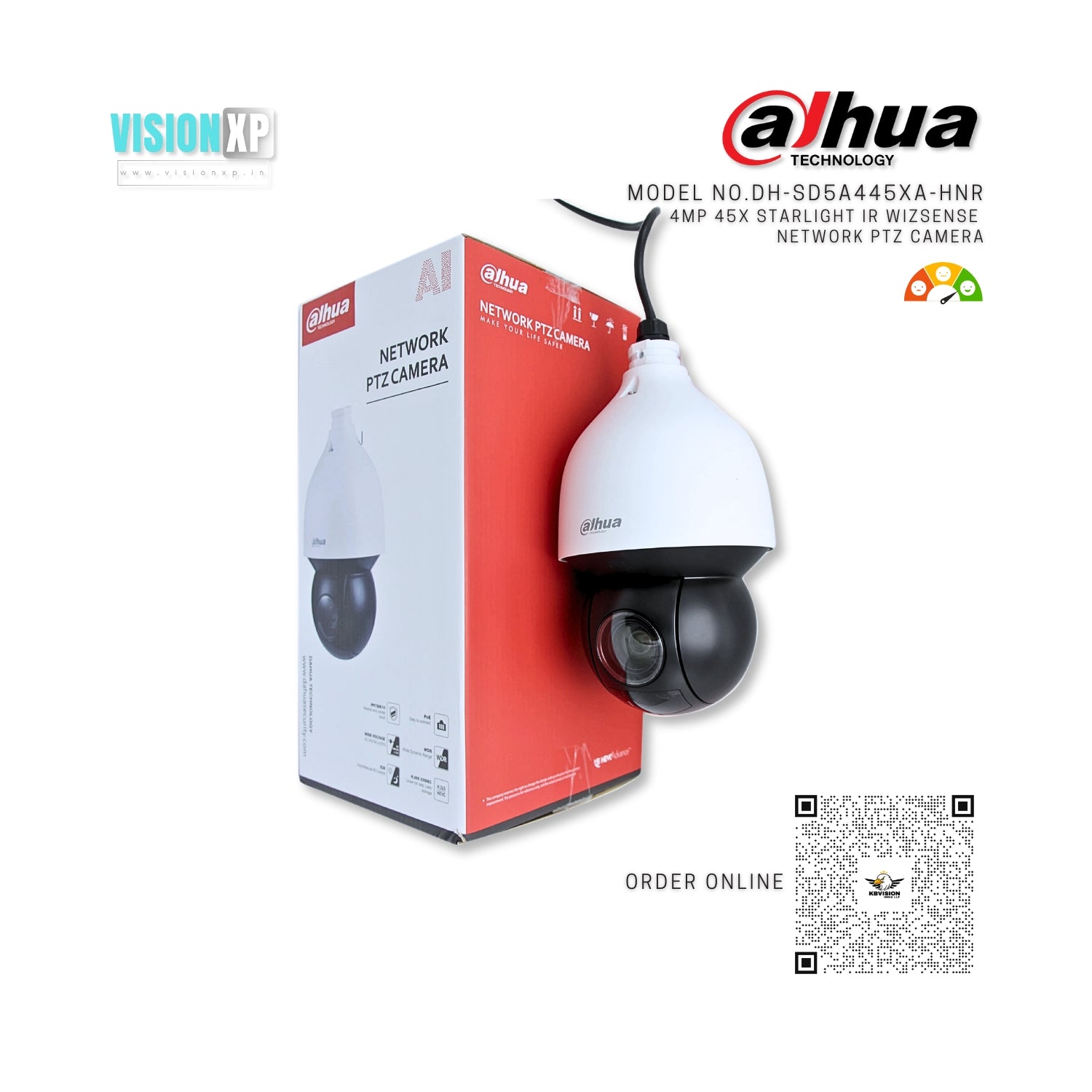 Dahua DH-SD5A445XA-HNR 4MP 45x Starlight IR Network PTZ Camera