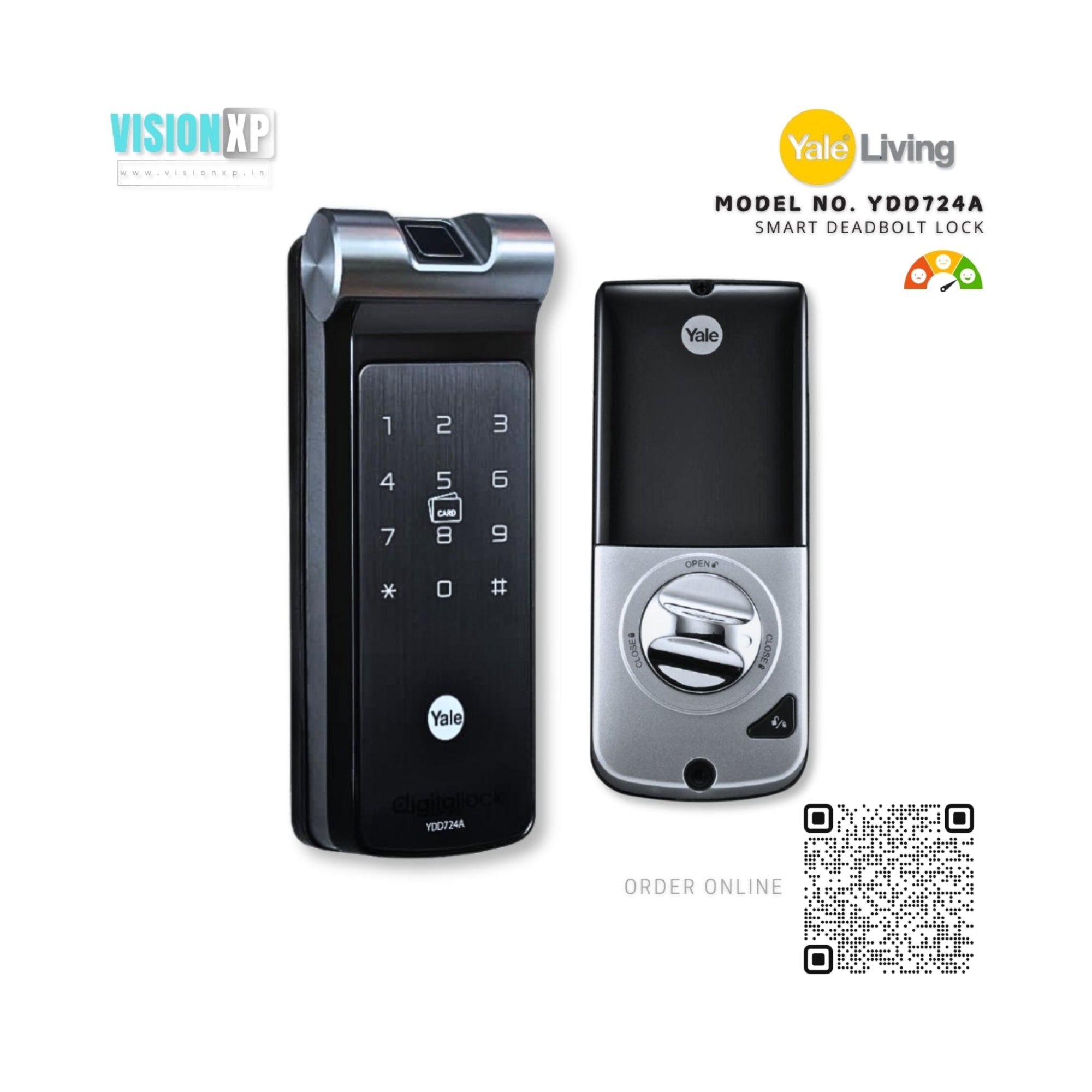 Yale YDD724A Digital Fingerprint Smart Deadbolt Door Lock