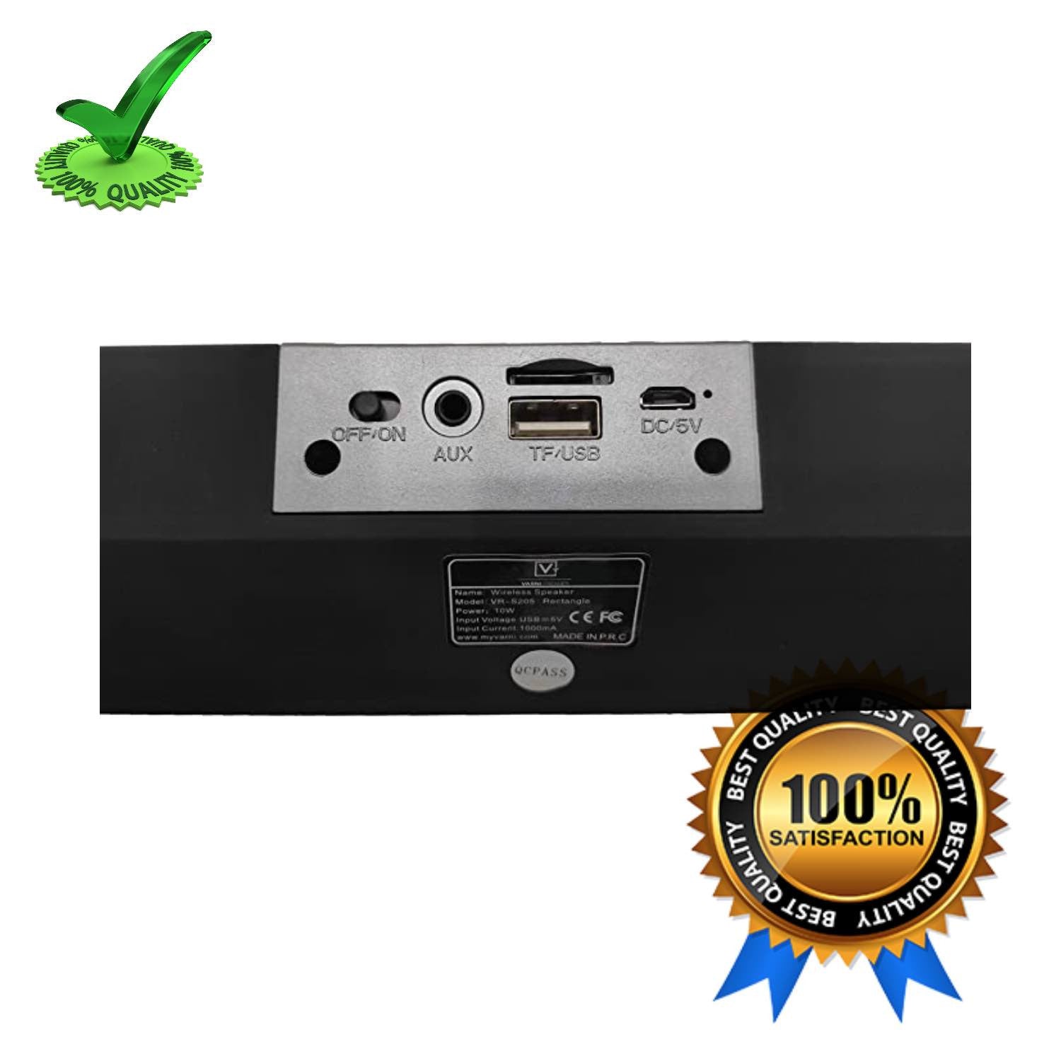 Varni VR-S205 Rectangle Wireless Stereo Bluetooth Speaker