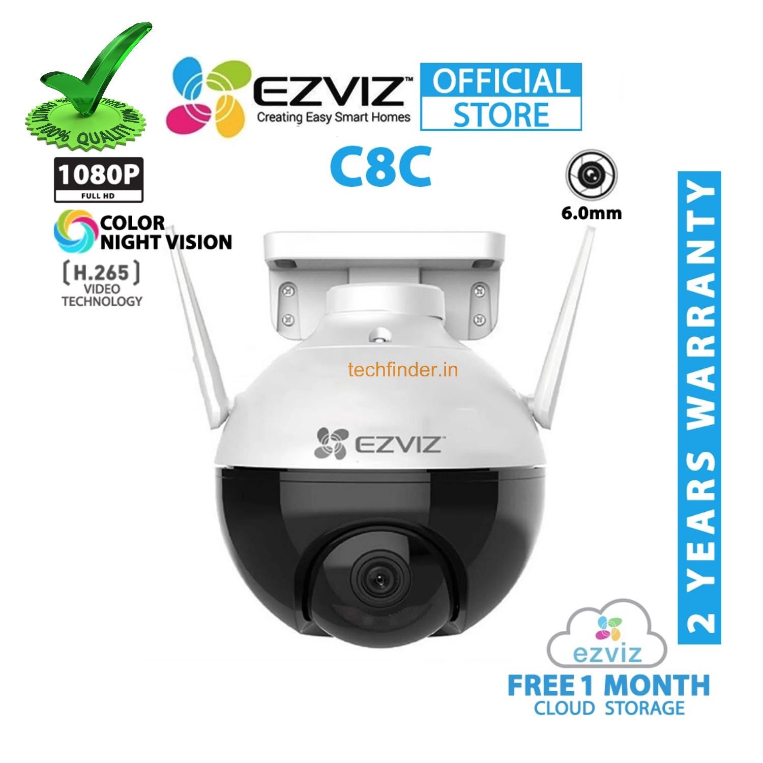 Ezviz C8C Outdoor 360degree Pan Tilt WiFi Cloud Camera