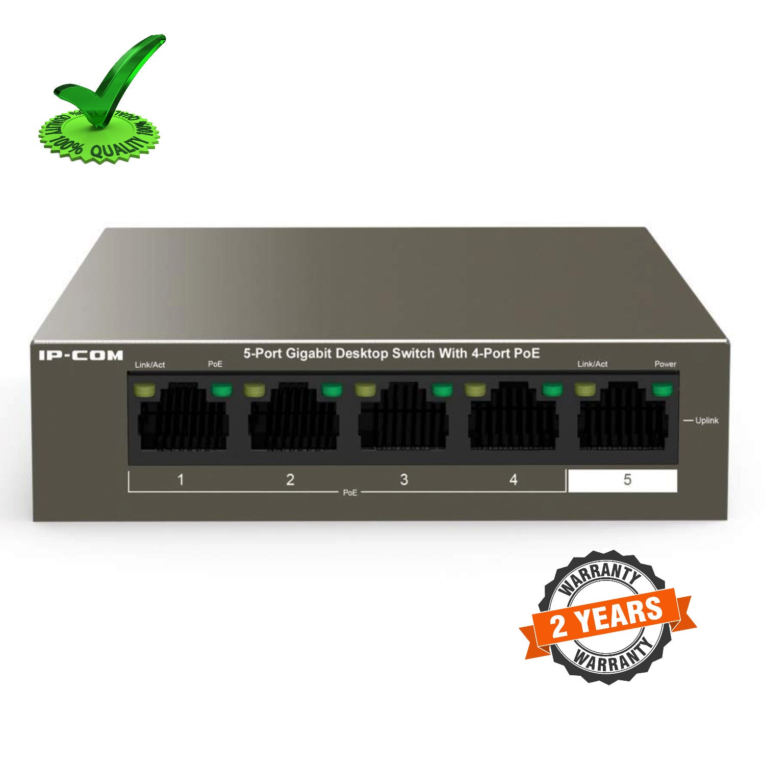 IP-Com G1105P-4-63W 5 Port Gigabit POE Switch