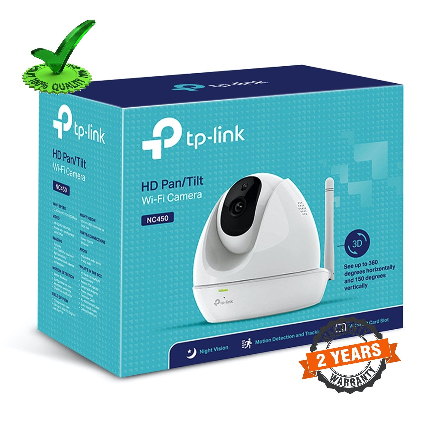 Tp-Link NC450 Wifi HD Pan-Tilt Wireless Ip Camera