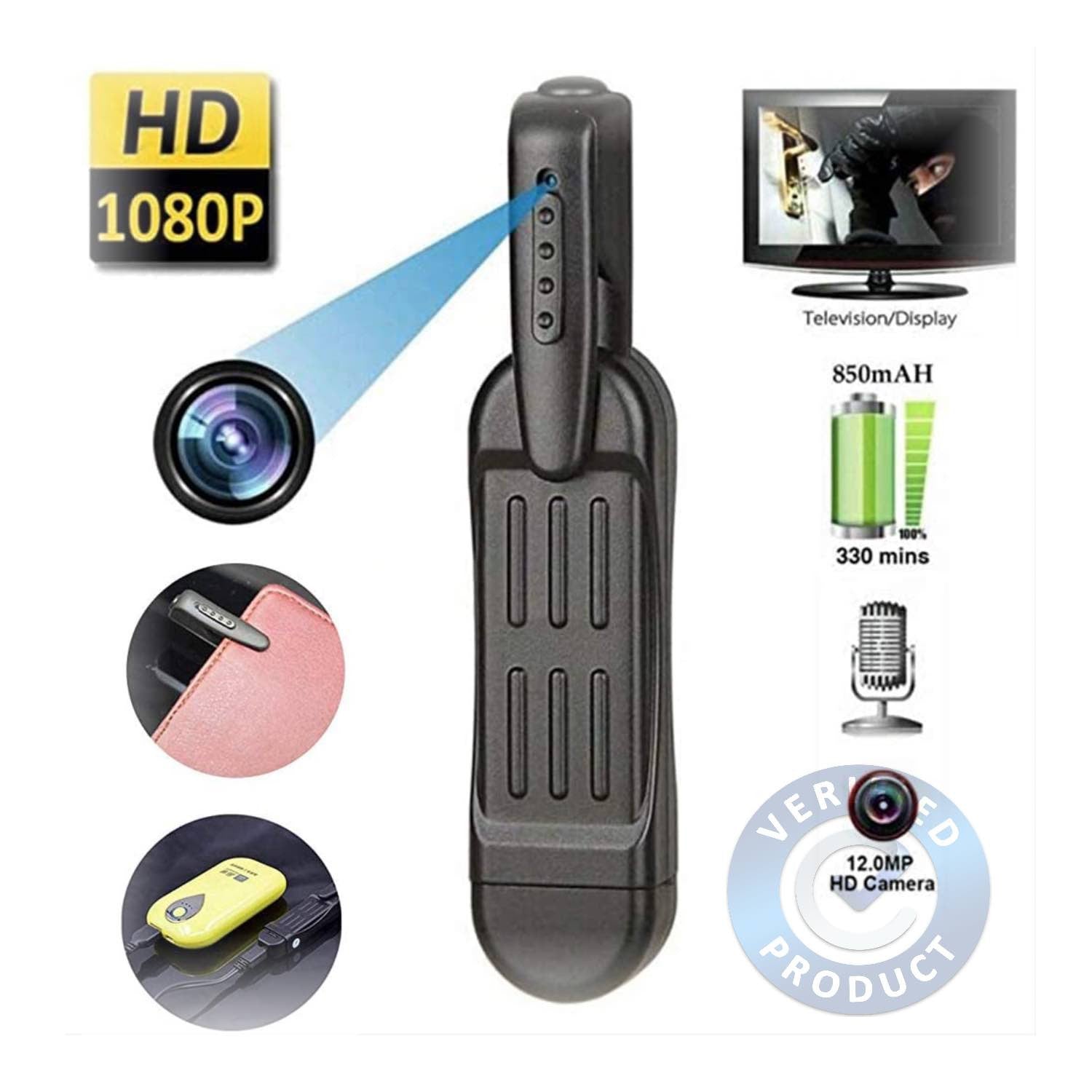Wearable 4k Pen Camera with Mini DVR