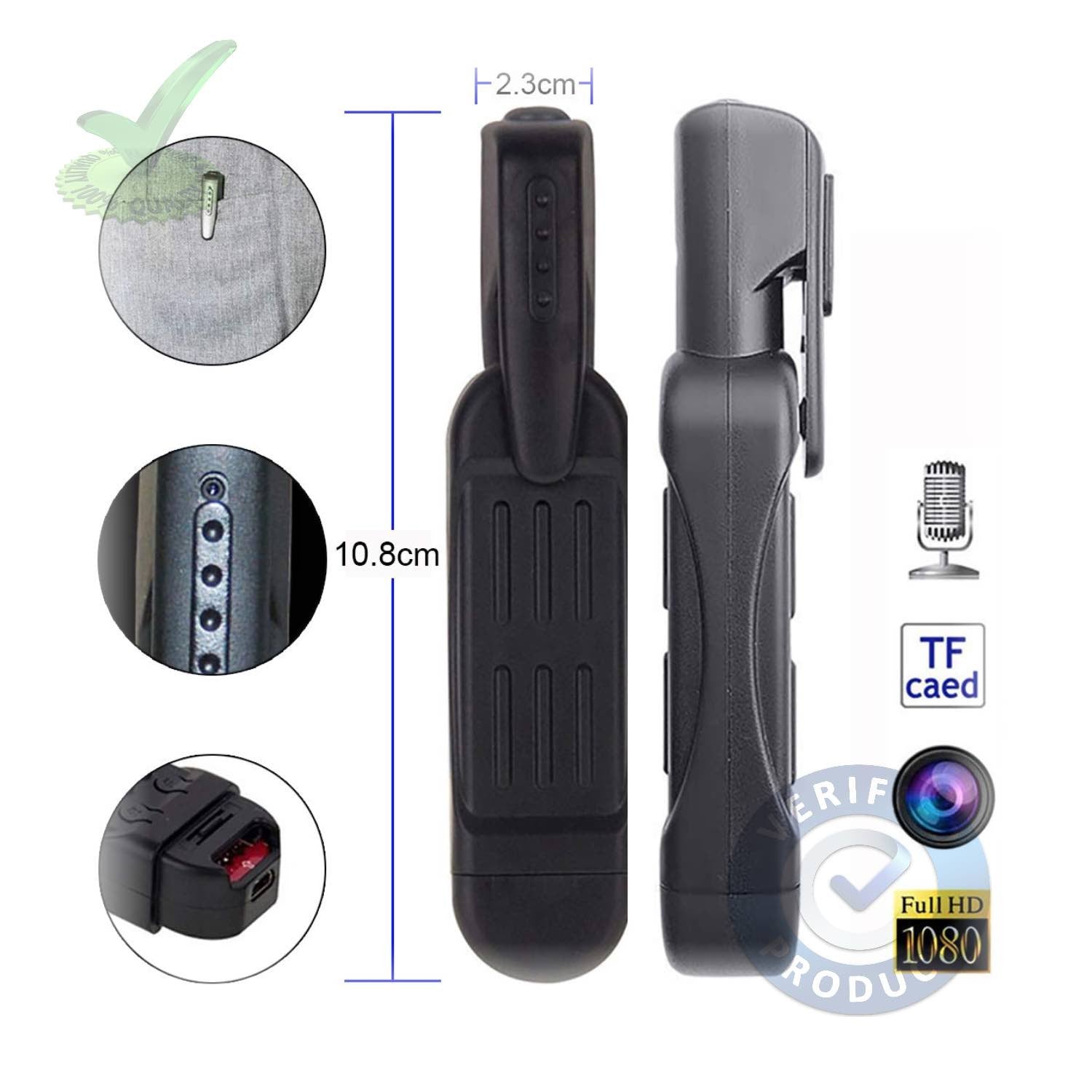 Wearable 4k Pen Camera with Mini DVR