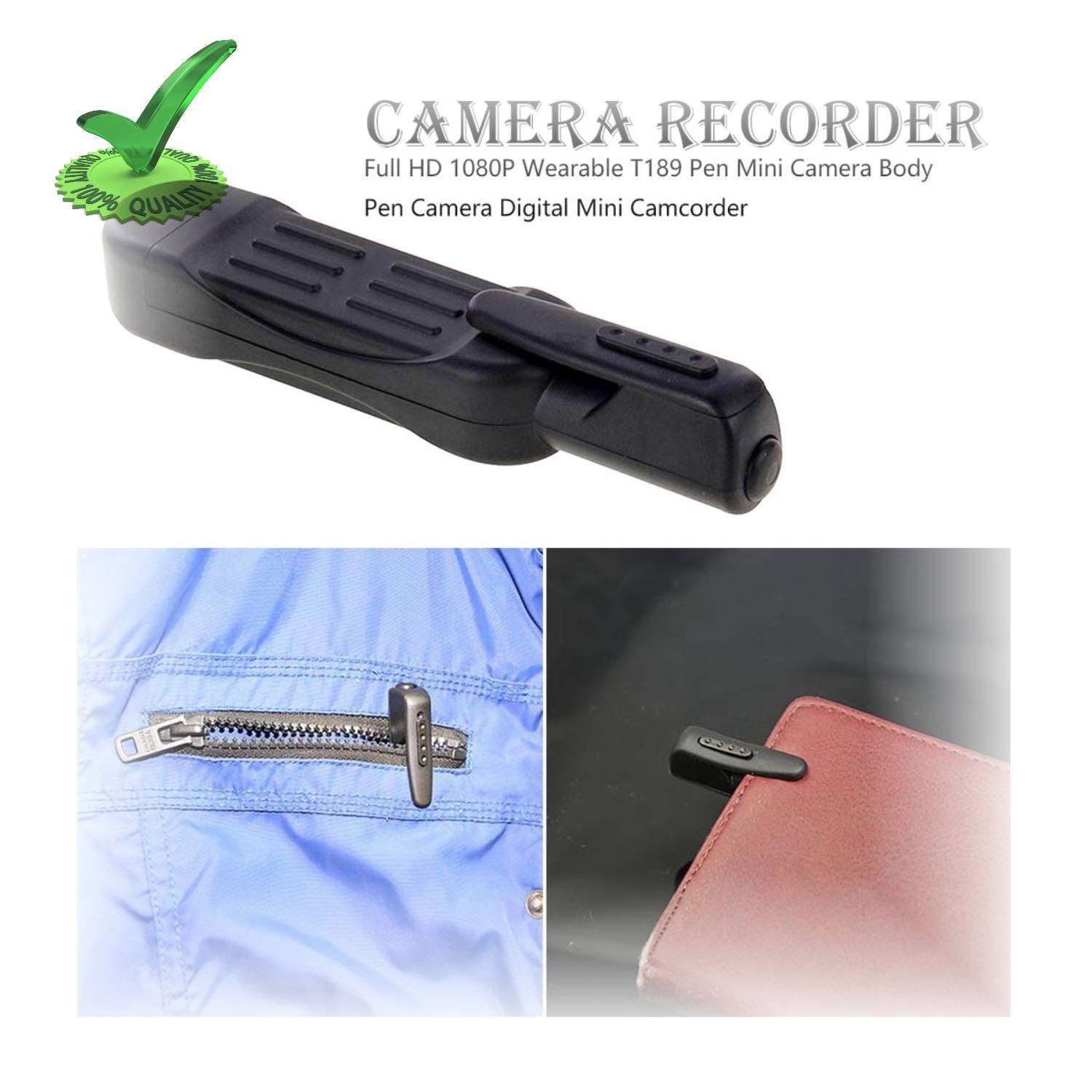 Wearable 4k Pen Camera with Mini DVR