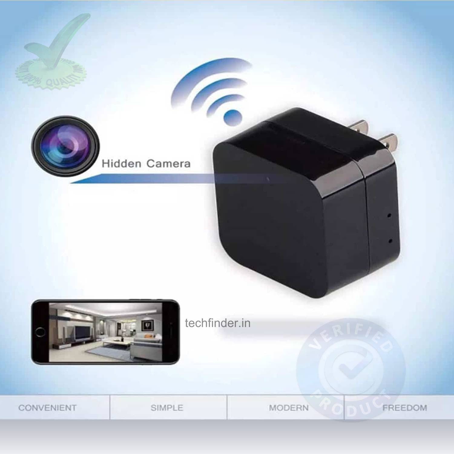 4k Wi-Fi Spy Hidden Camera with Recorder in Charging Adaptor