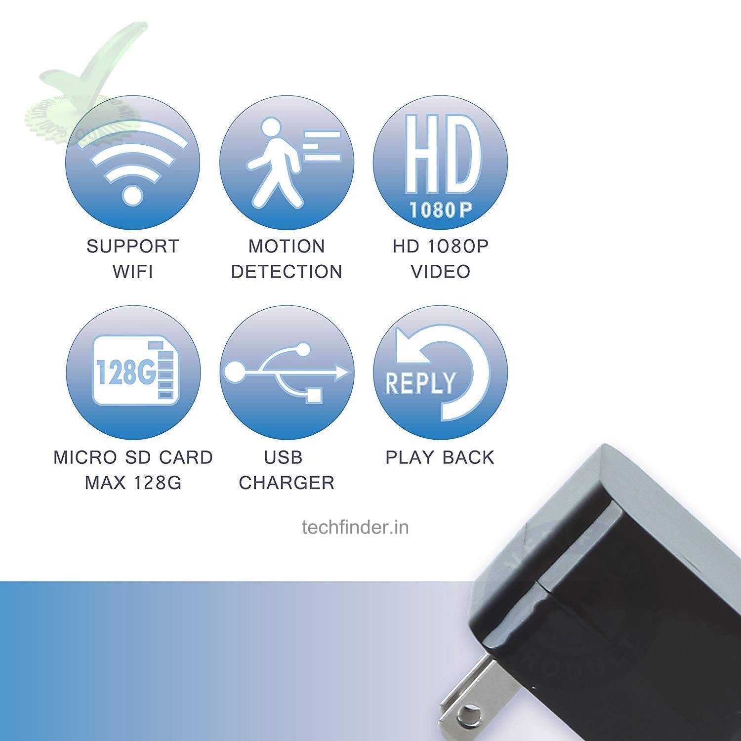 4k Wi-Fi Spy Hidden Camera with Recorder in Charging Adaptor