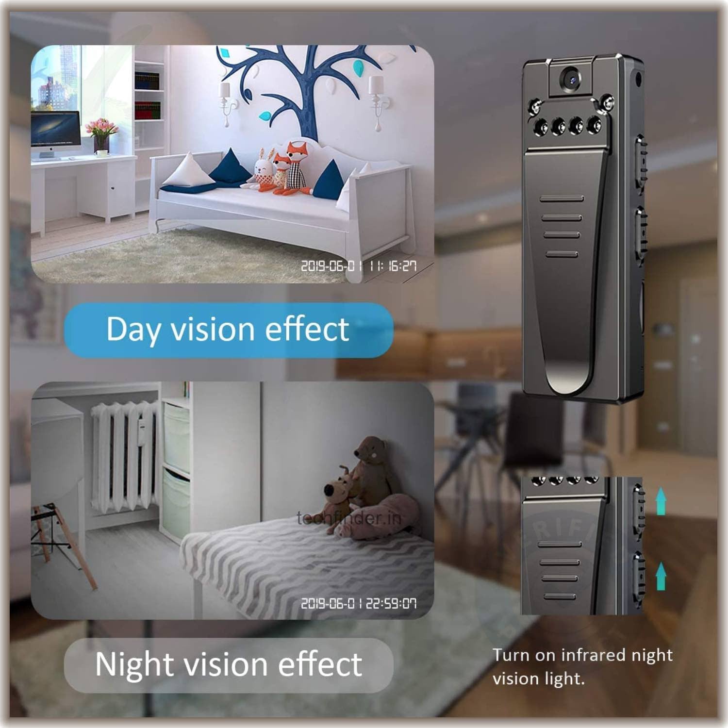 4K FHD High Resolution Wearable Mini Hidden Portable Spy Camera