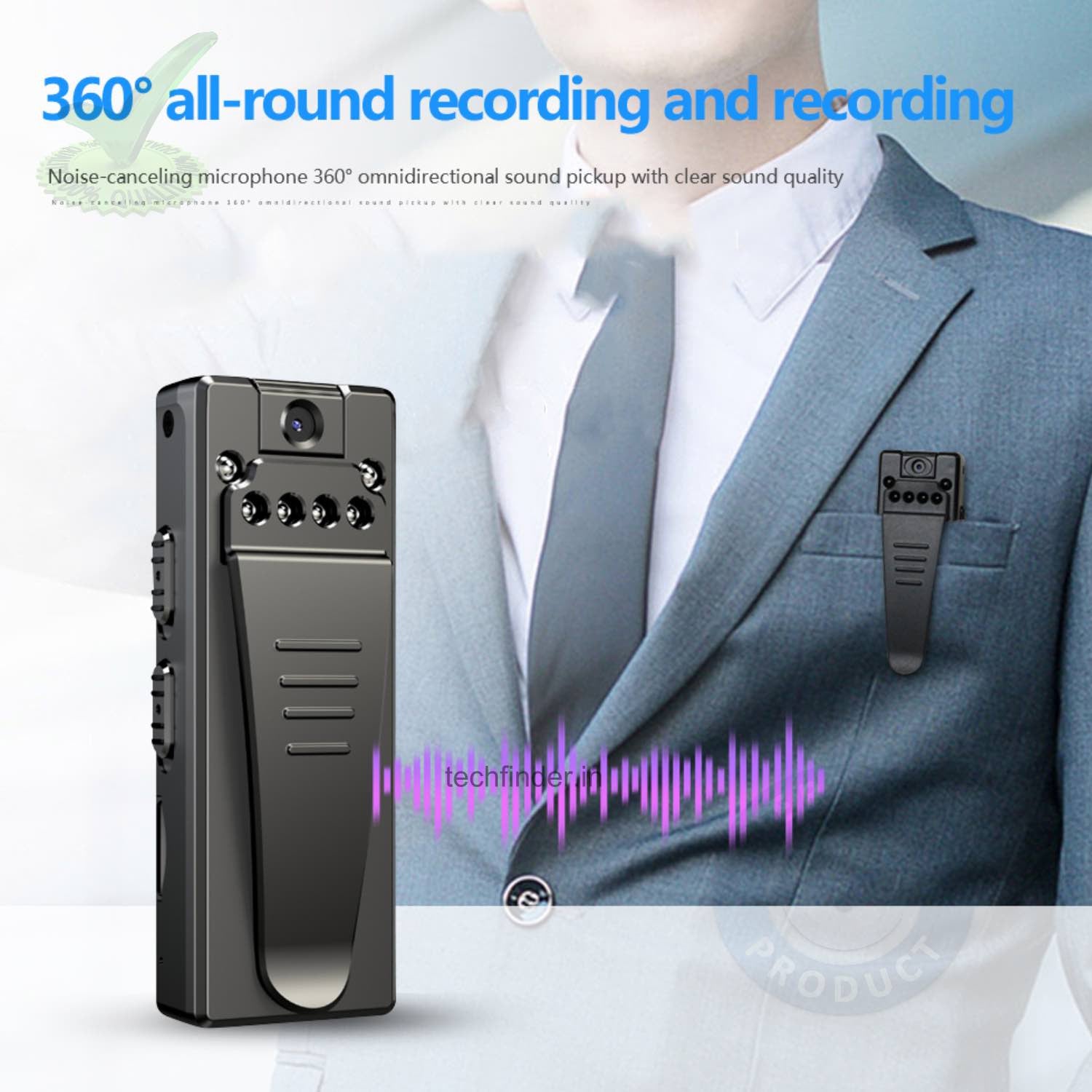4K FHD High Resolution Wearable Mini Hidden Portable Spy Camera