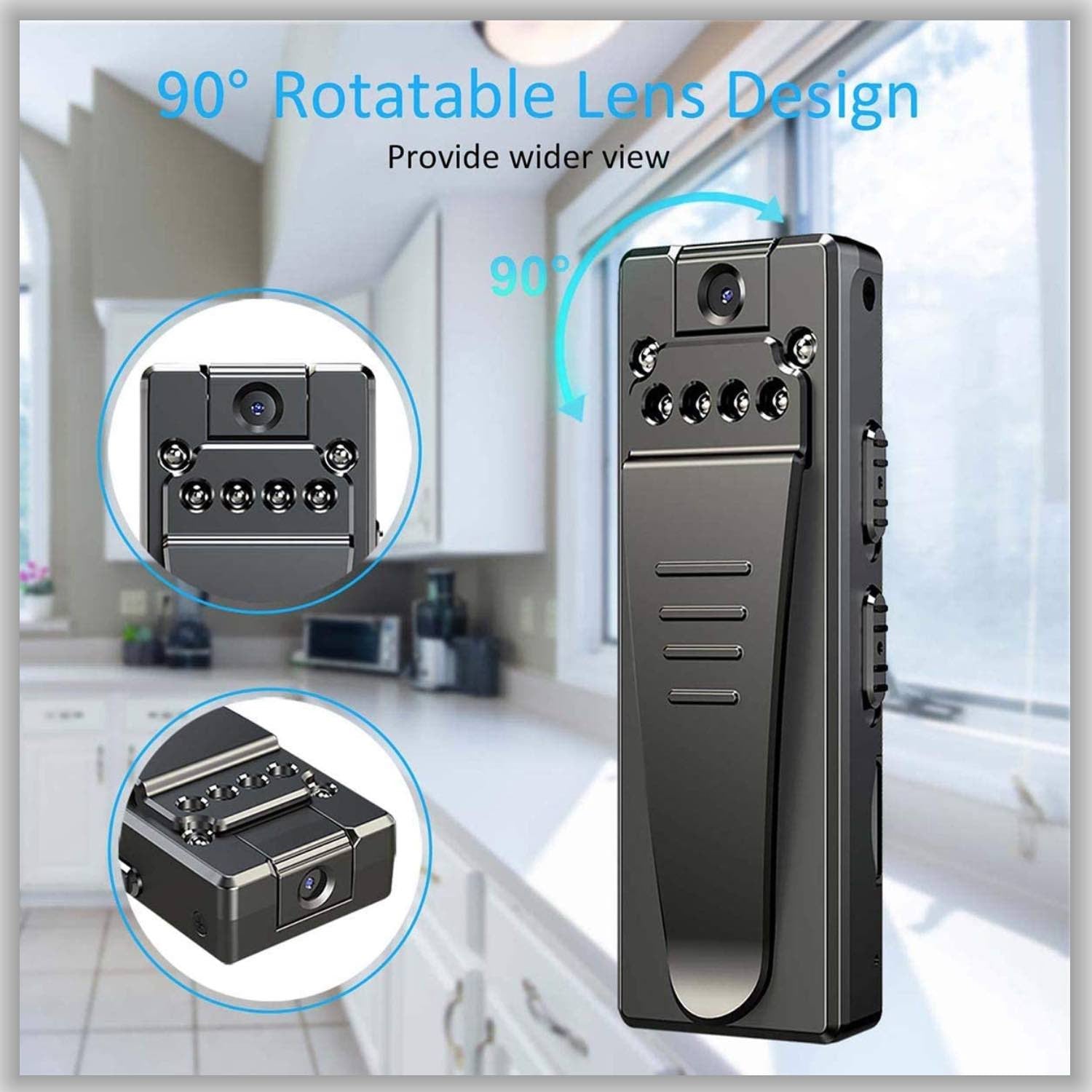 4K FHD High Resolution Wearable Mini Hidden Portable Spy Camera