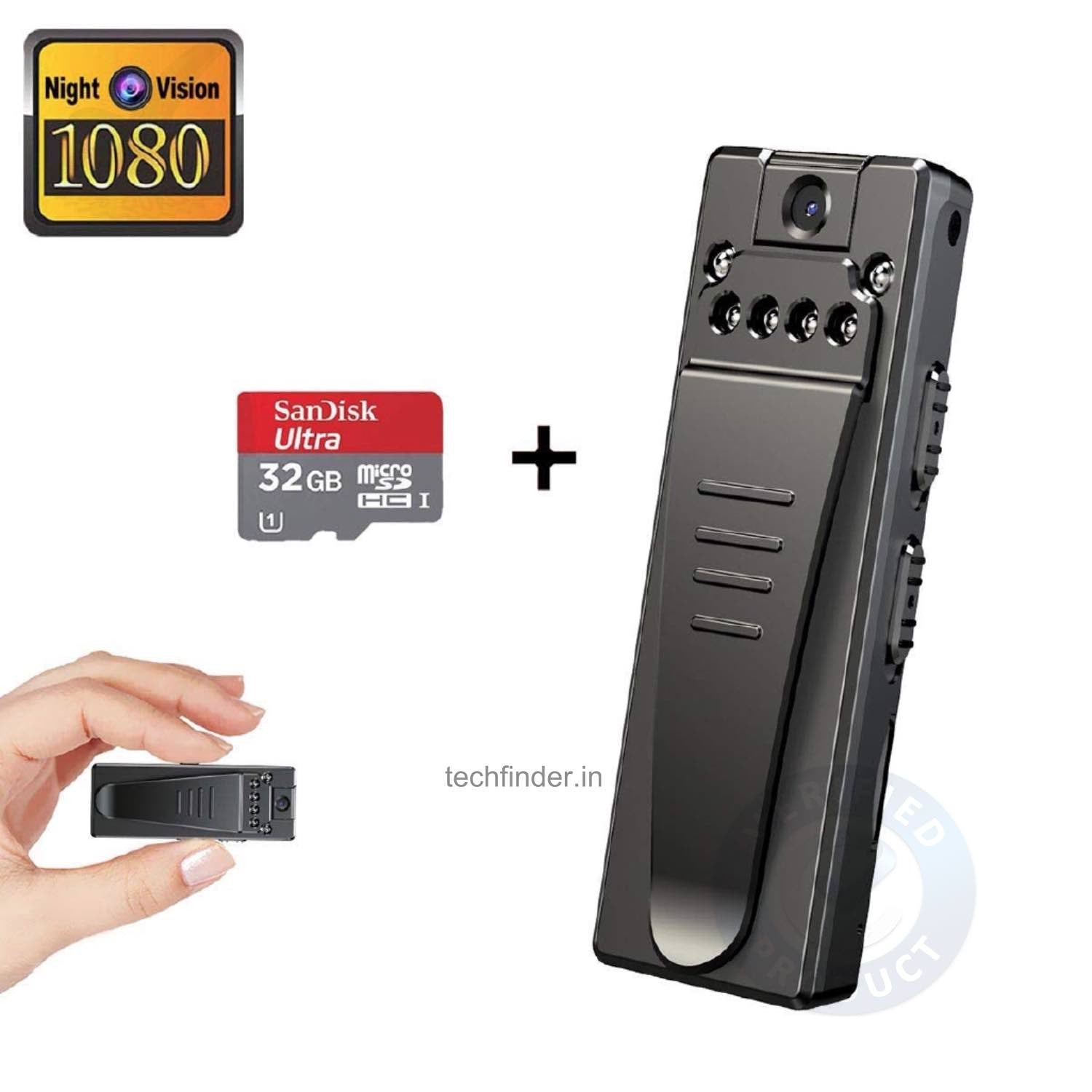 4K FHD High Resolution Wearable Mini Hidden Portable Spy Camera