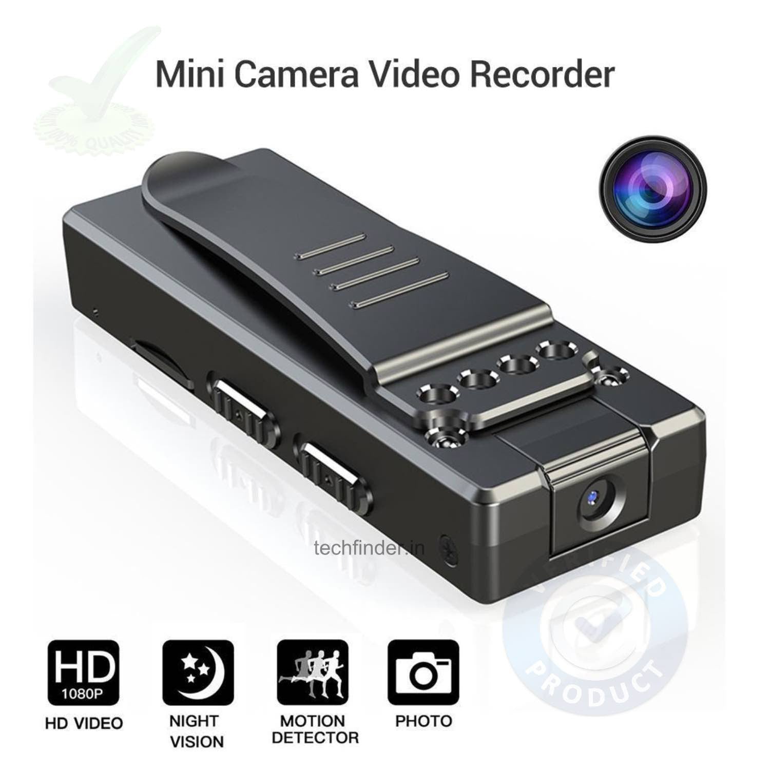 4K FHD High Resolution Wearable Mini Hidden Portable Spy Camera