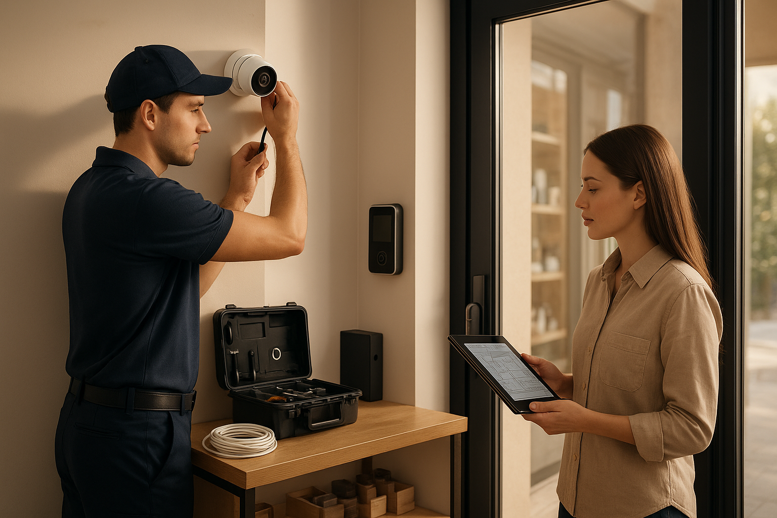 Smart Security Setup for Small Shops – CCTV + Door Lock + Door Phone