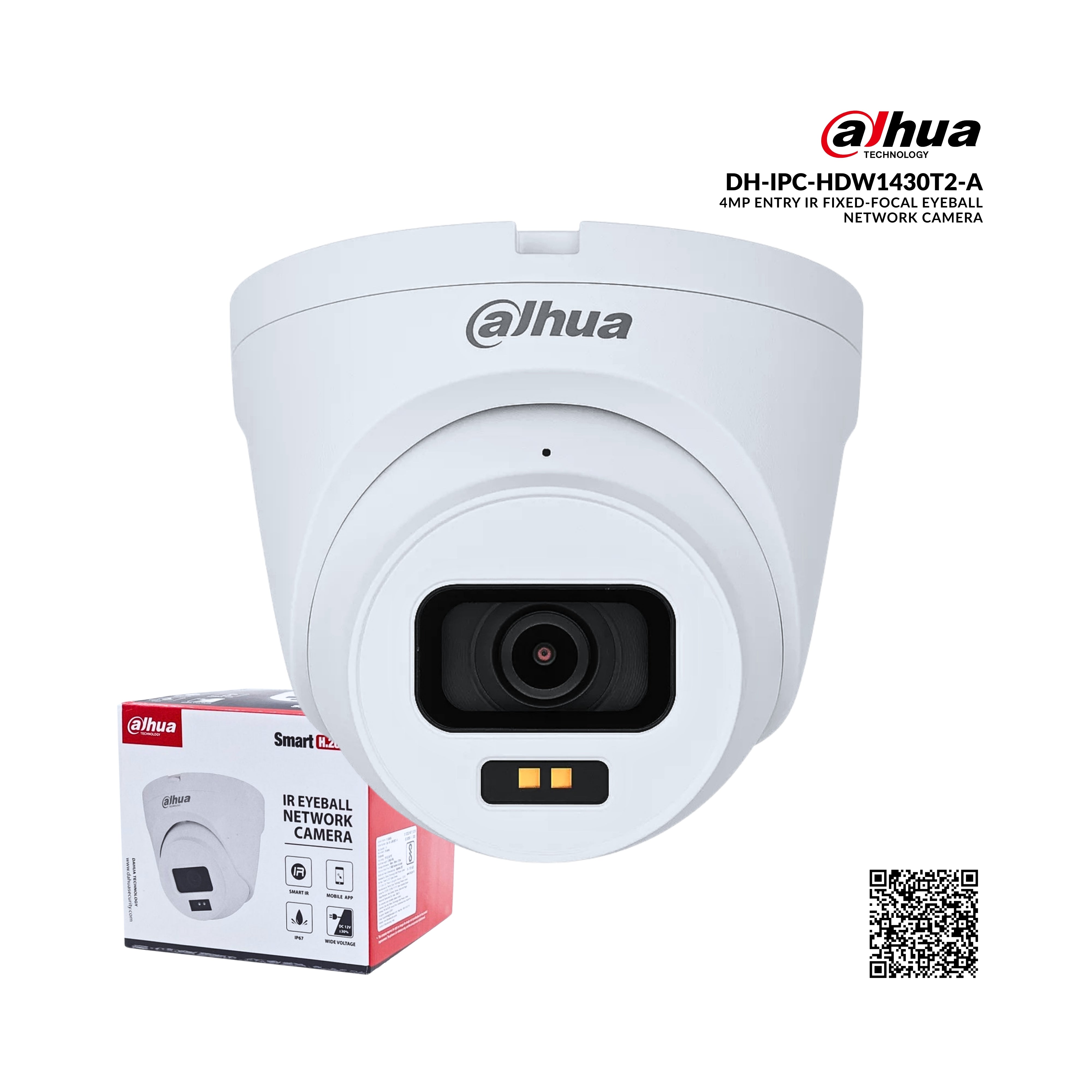 Dahua Caméra de surveillance intérieure Wi-Fi 3MP 2,8 mm avec microphone et haut-parleur intégrés C3A Dahua Caméra de surveillance intérieure Wi-Fi 3MP 2,8 mm avec microphone et haut-parleur intégrés C3A