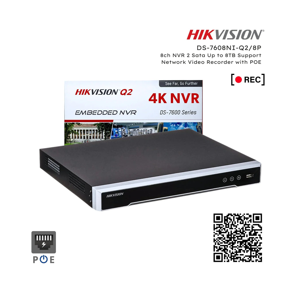 Hikvision DS-7608NI/E2 8チャンネルPOE NVR Smart Gadgets & Drones - Techfinder Electronics – Techfinder