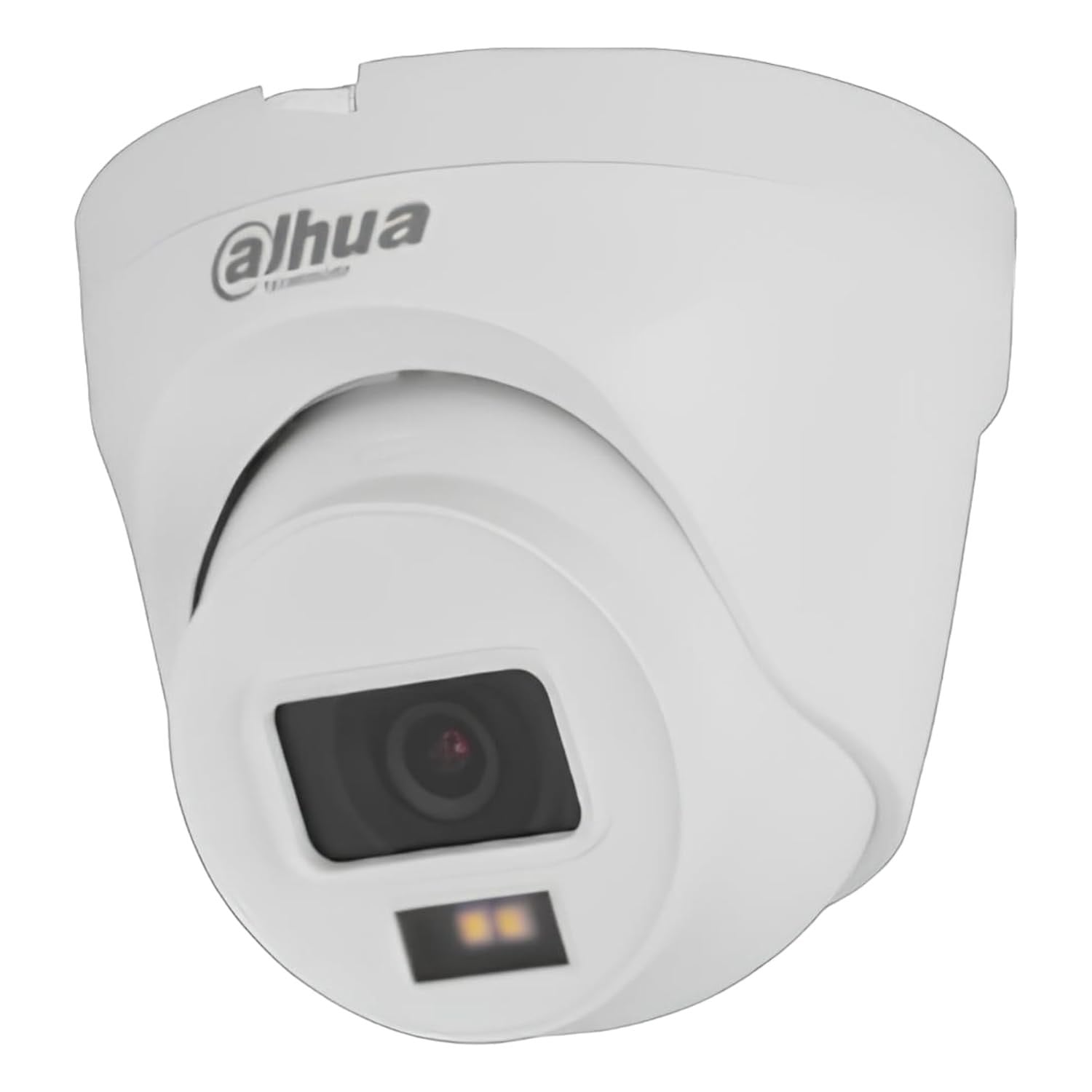 Dahua DH-IPC-HDW1439T2-A-IL 4MP Dual Light Network Audio Dome Camera, white color, with a fixed focal length lens and built-in microphone.