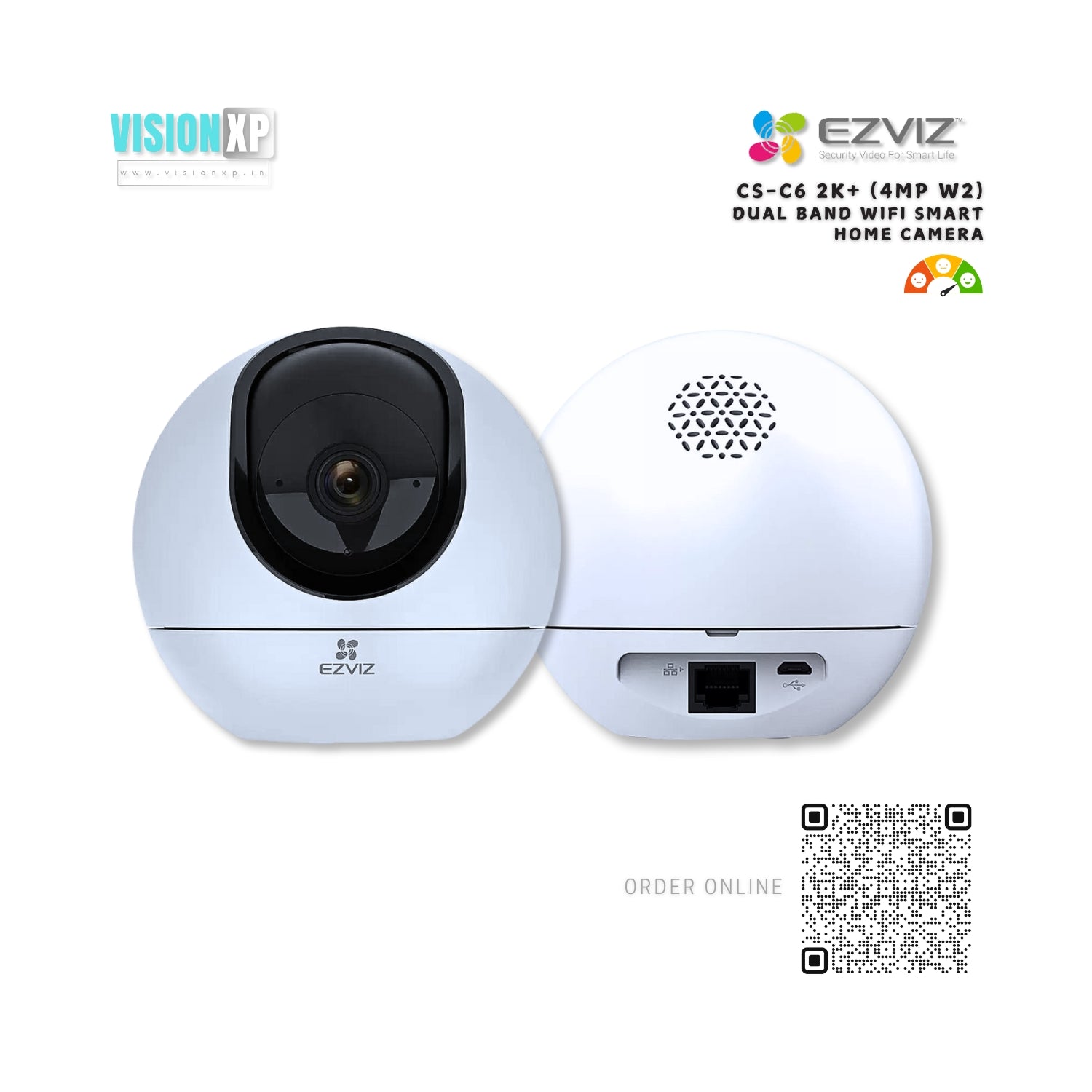 Ezviz C6 2k+ 4mp Smart Home WiFi PT Camera