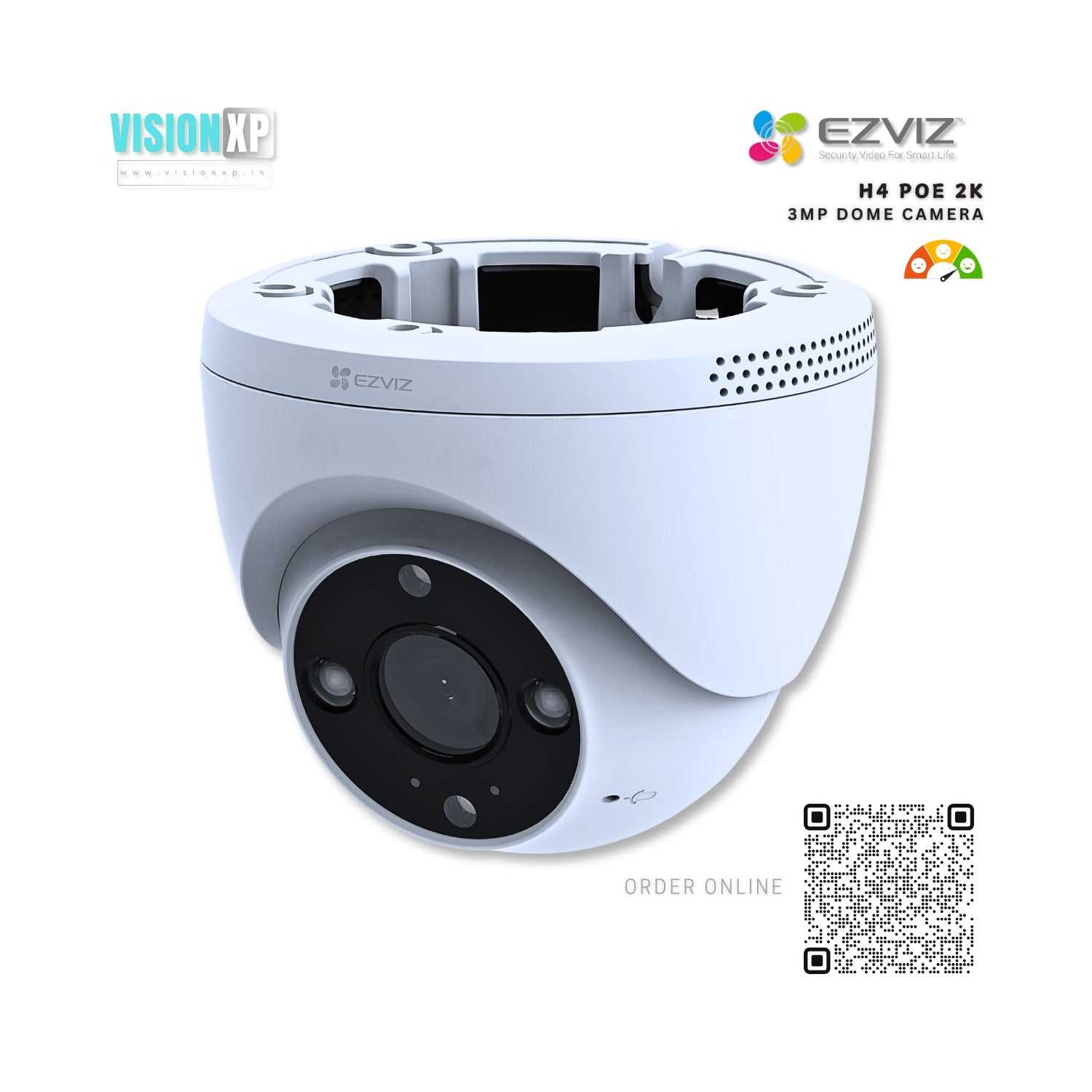 Ezviz H4 PoE 2K 3Mp Smart Home Security Camera