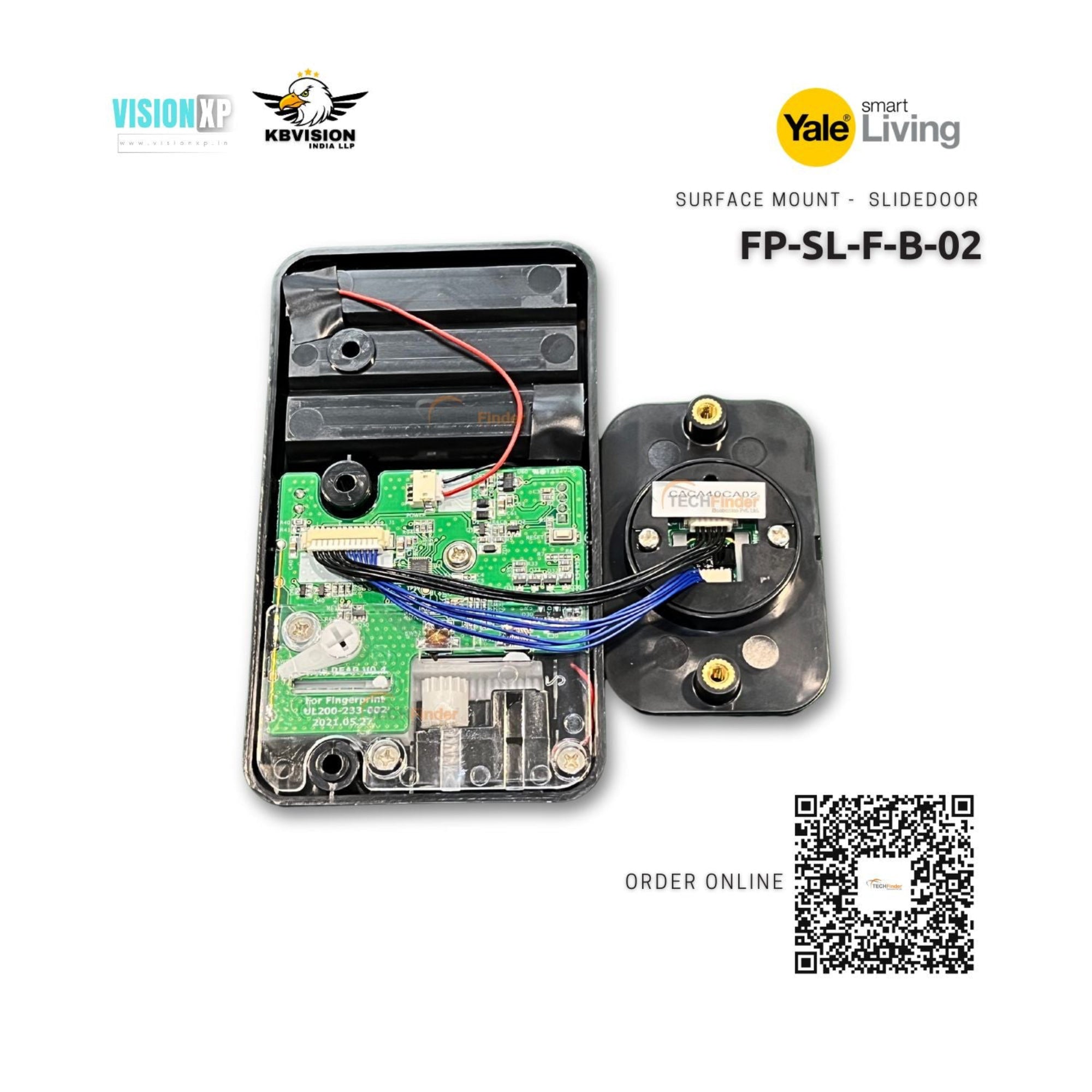 Yale FP-SL-F- B-02 Fingerprint Wardrobe Lock for Sliding Door