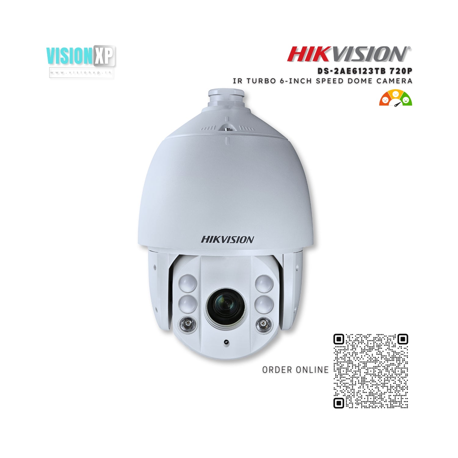 Hikvision DS-2AE6123TB 720p IR Turbo 6-Inch Speed Dome Camera
