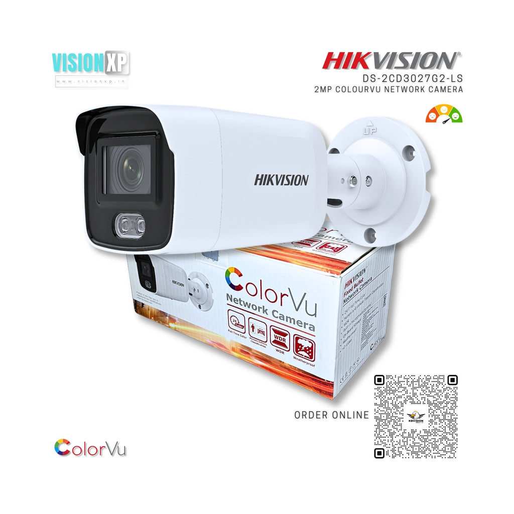 Hikvision DS-2CD3027G2-LS MP ColorVu Fixed Bullet Network Camera