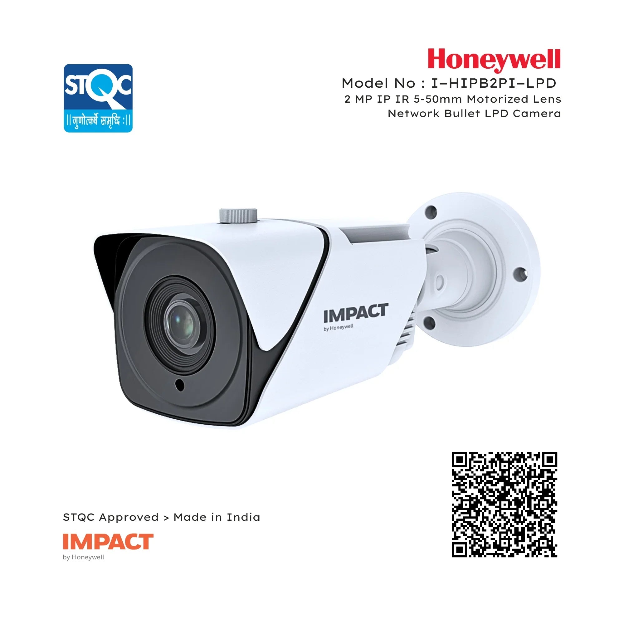 Honeywell Impact I−HIPB2PI−LPD 2 MP IP IR 5-50mm Motorized Lens Networ ...