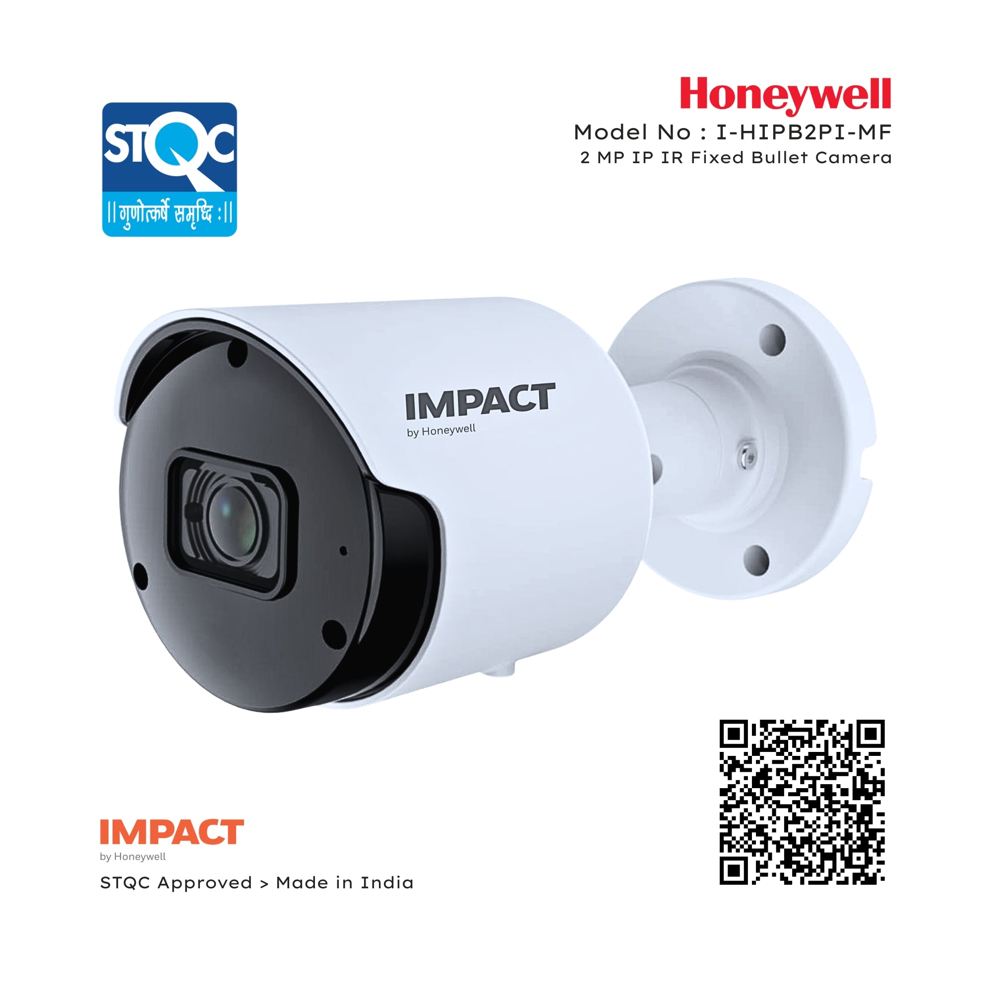 Honeywell Impact I-HIPB2PI-MF 2 MP IP IR Fixed Bullet Camera