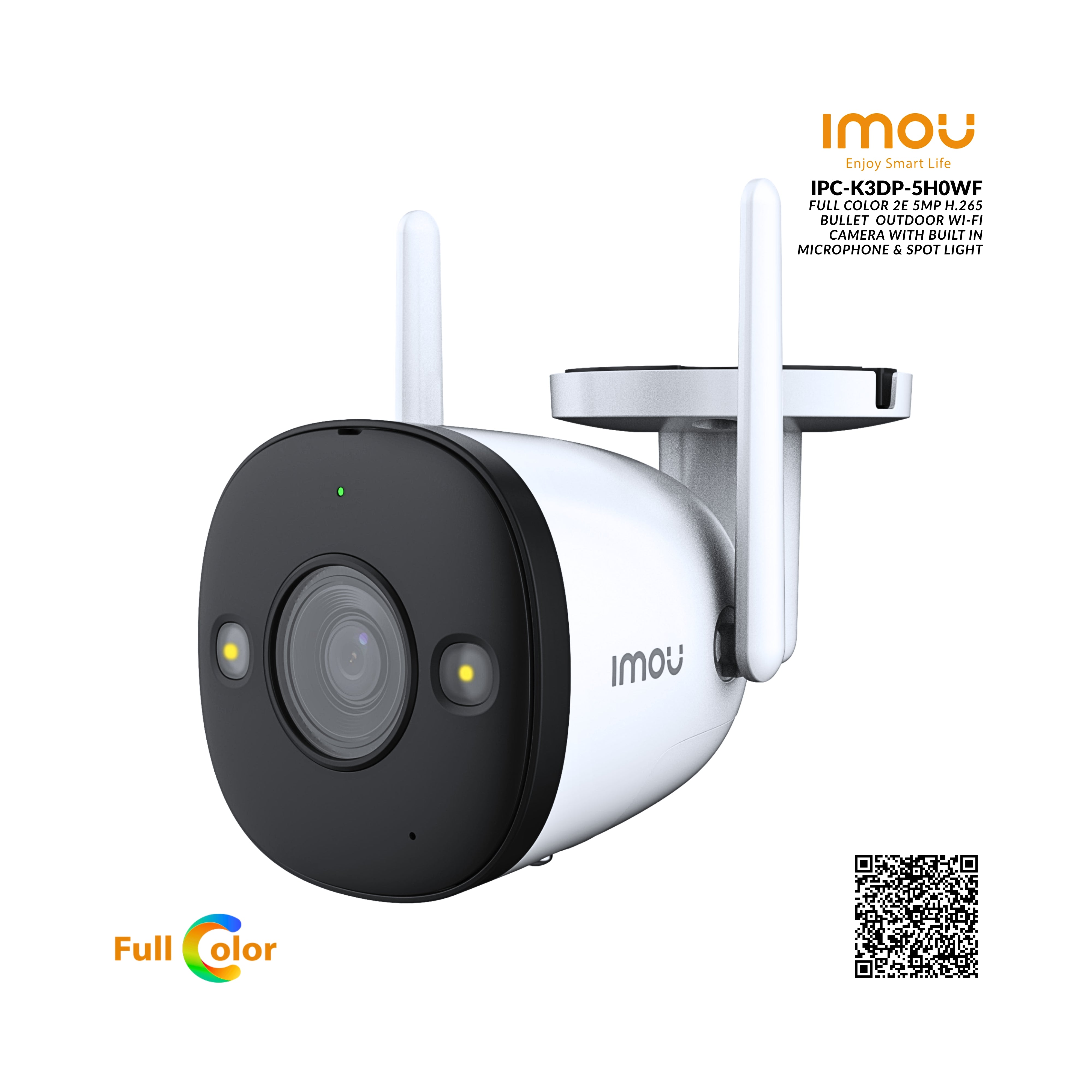 IMOU outdoor Wi-Fi camera with antennas on a white background