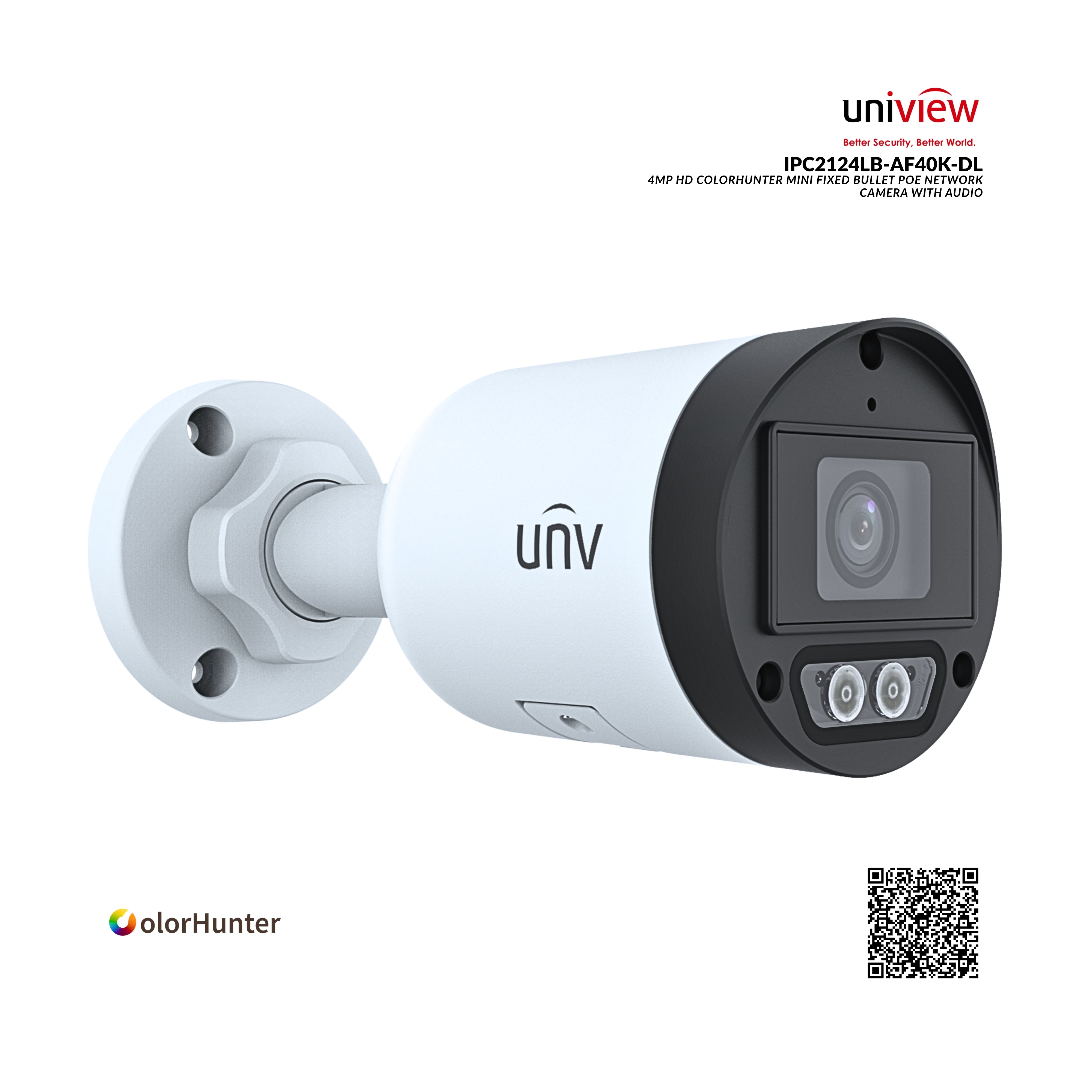 Uniview security camera on a white background