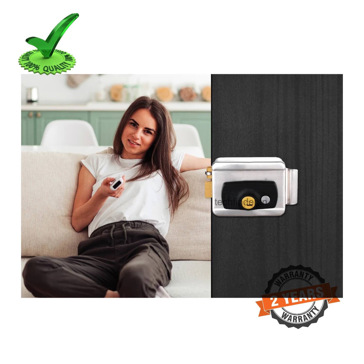 Yale Yel-200SN Silver Electric Rim Lock