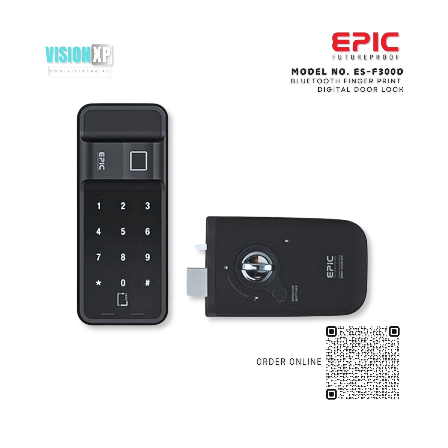 Epic ES-F300D Bluetooth Finger Print Digital Door Lock