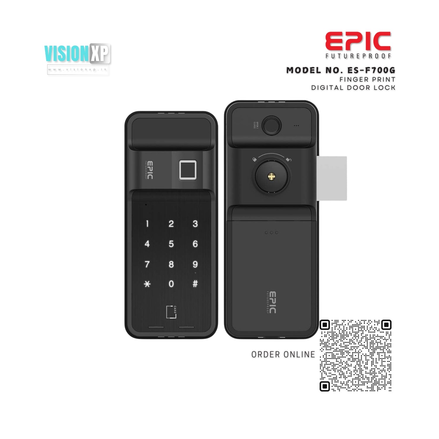 Epic ES-F700G 5way to Open Finger Print Digital Door Lock