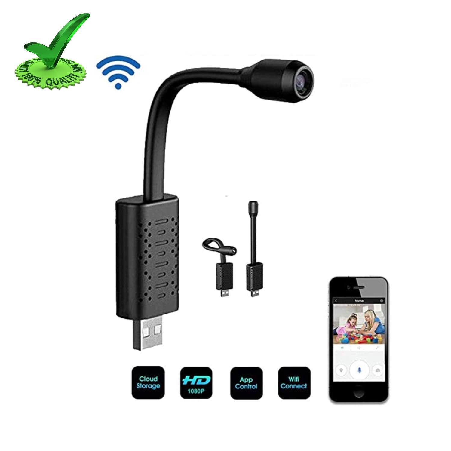 Mini Hidden USB Universal Interface WiFi Wireless 4K Spy Camera