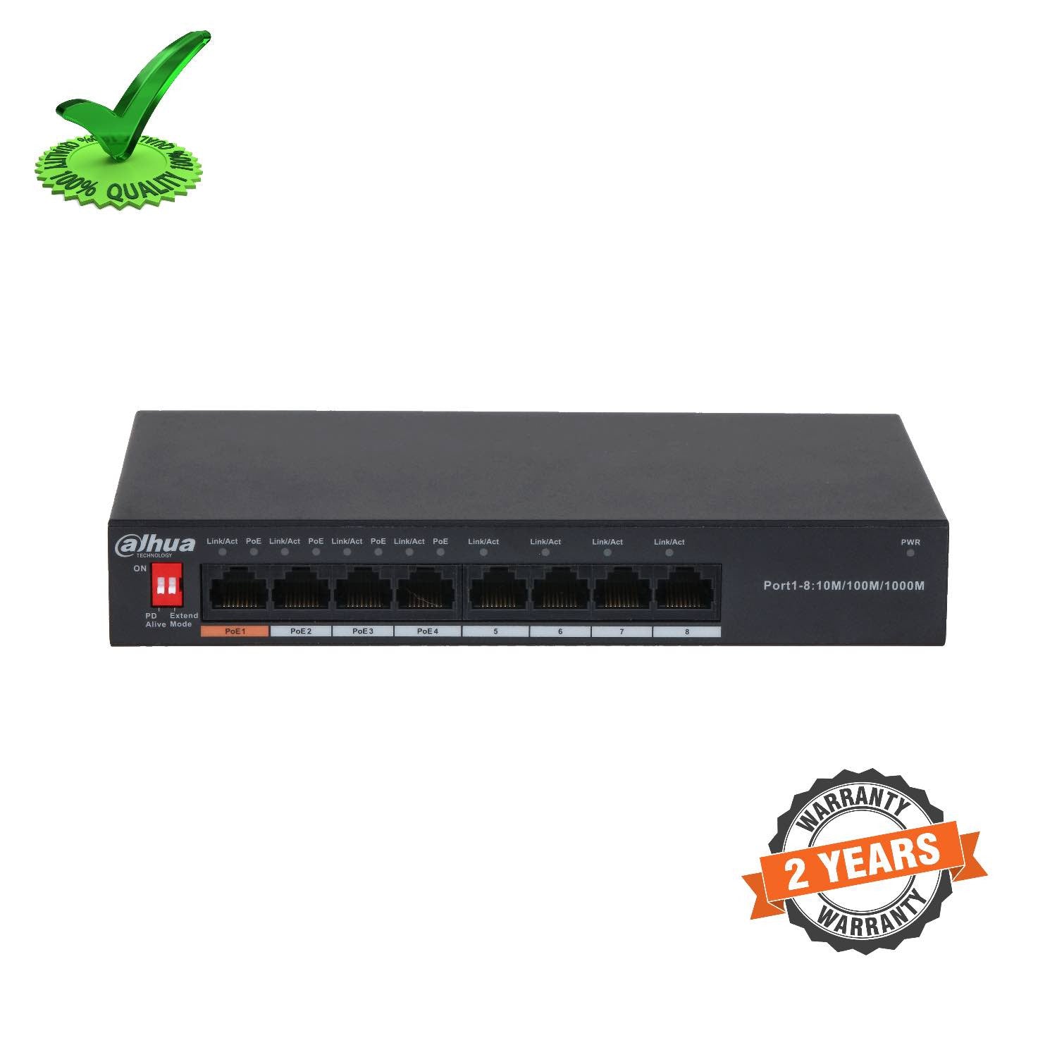 Dahua PFS3008-8GT-60 8-Port Gigabit PoE Switch with 4-Port PoE