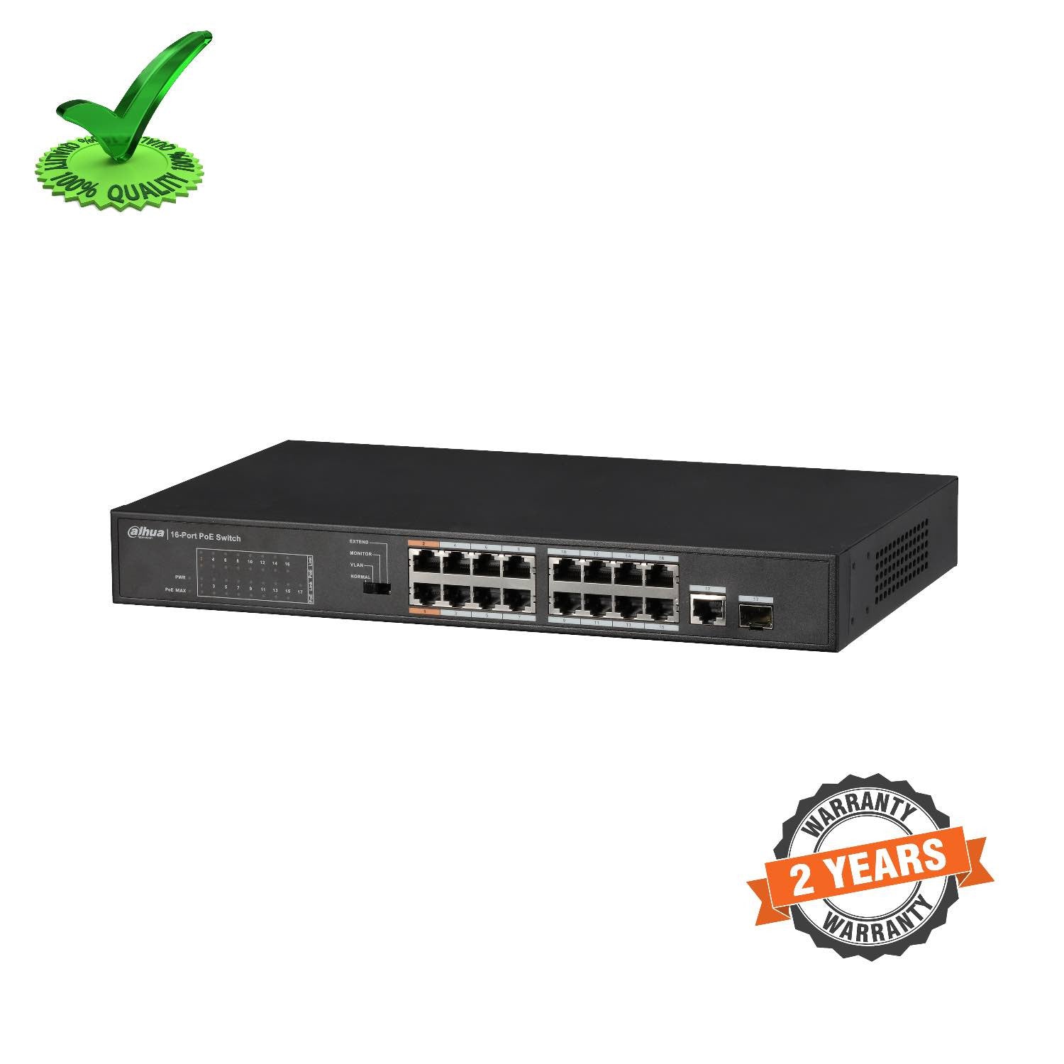 Dahua DH-PFS3117-16ET-135 16-Port FE PoE 1-Port Gigabit PoE Switch
