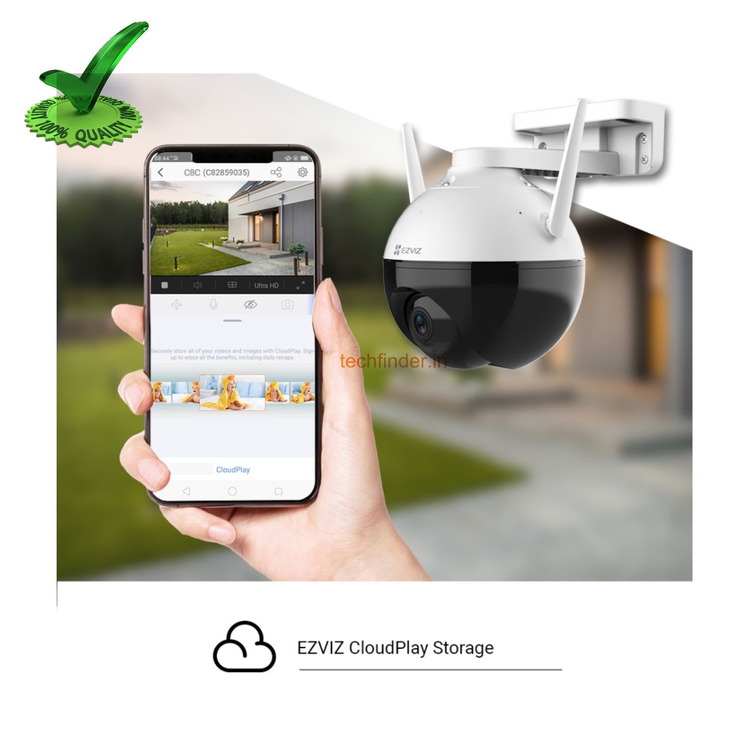 Ezviz C8C Outdoor 360degree Pan Tilt WiFi Cloud Camera 