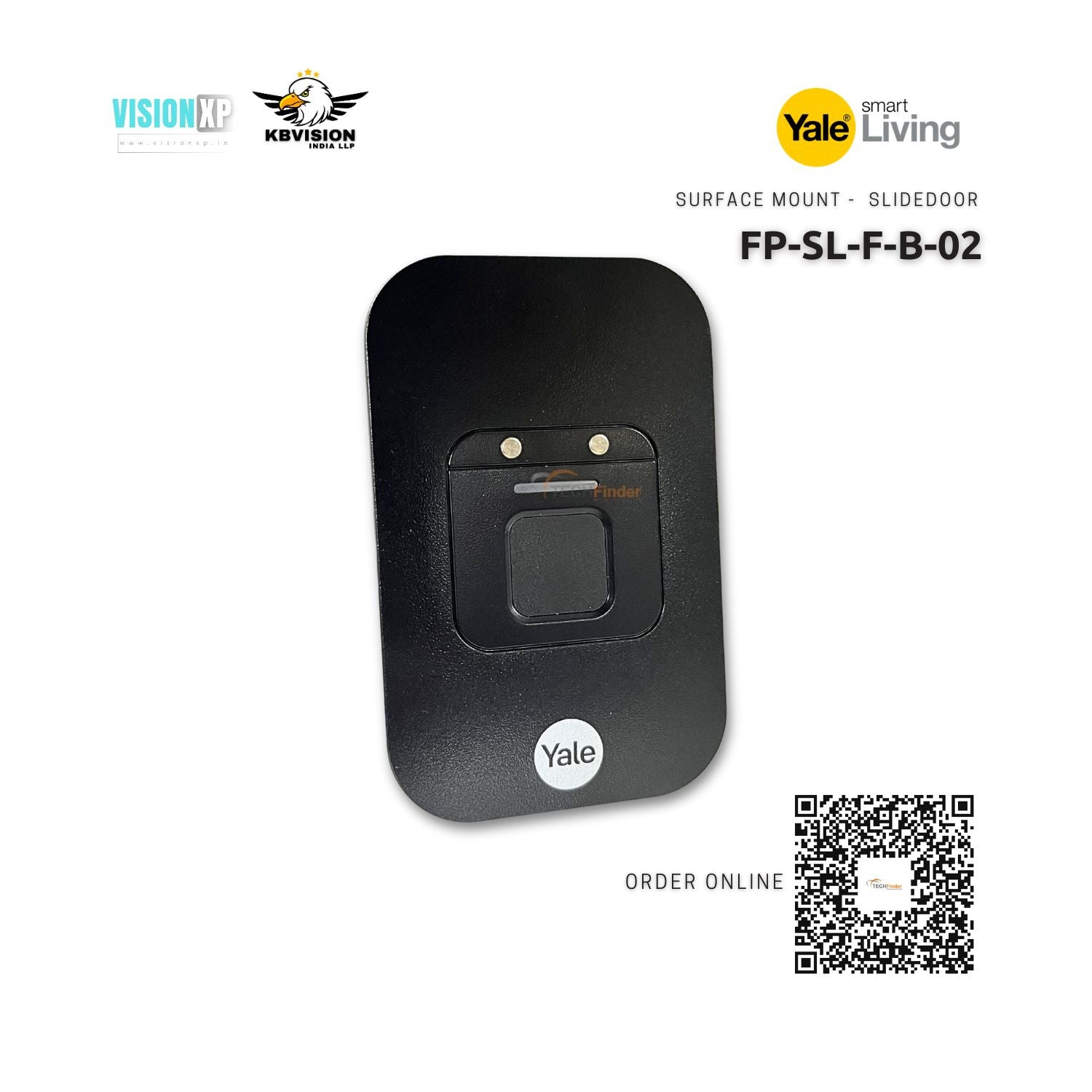 Yale FP-SL-F- B-02 Fingerprint Wardrobe Lock for Sliding Door