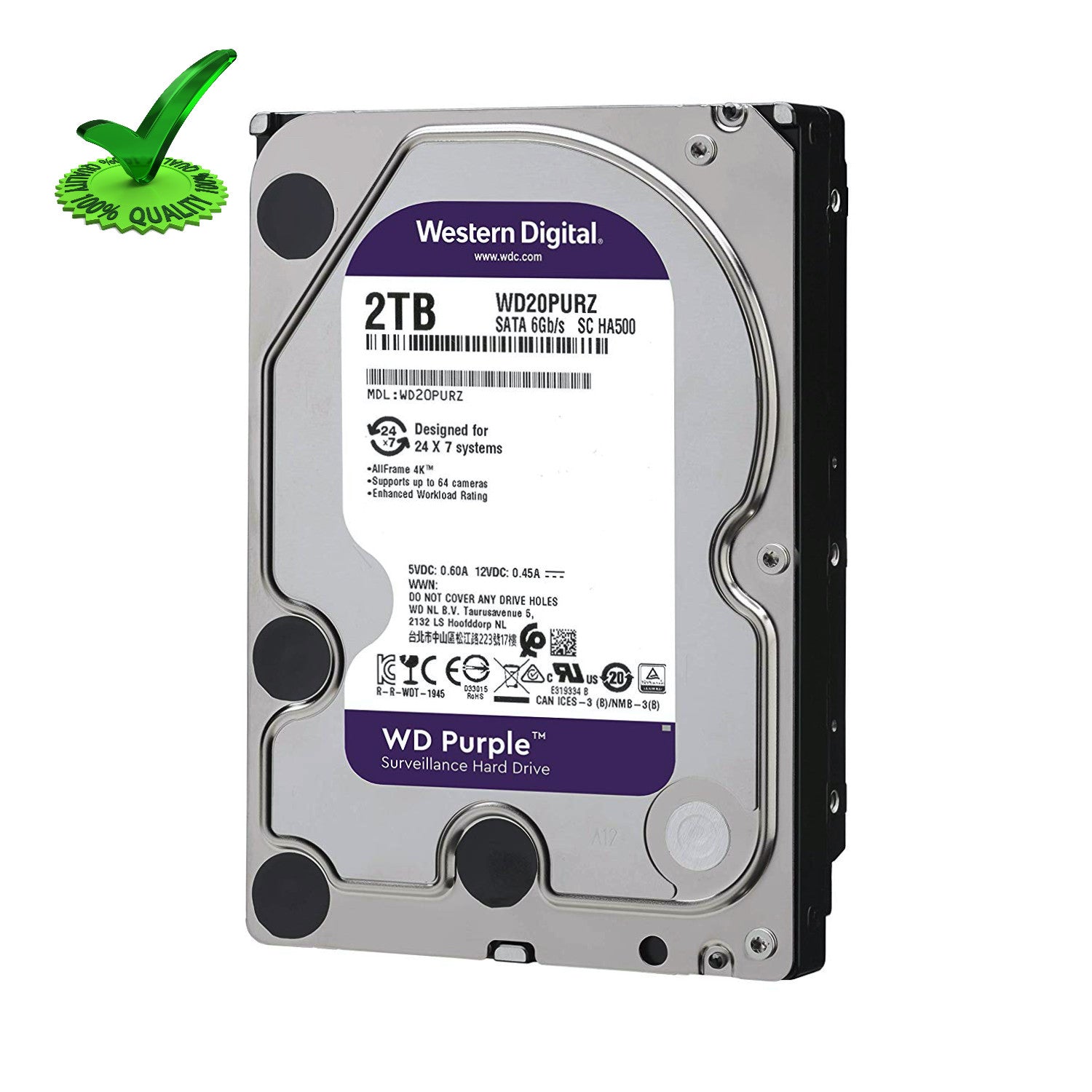 WD 2TB Surveillance Sata Hard Disk