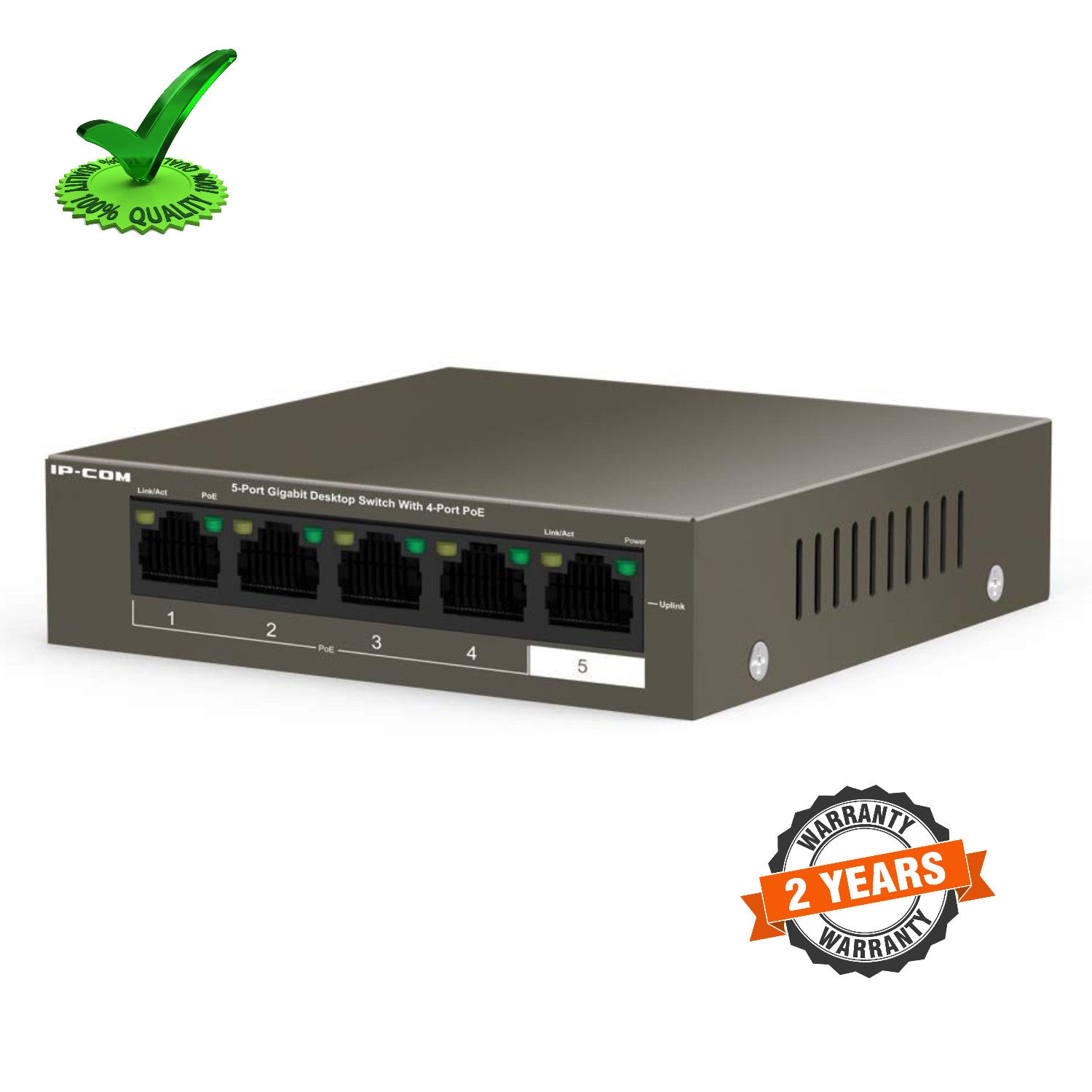 IP-Com G1105P-4-63W 5 Port Gigabit POE Switch