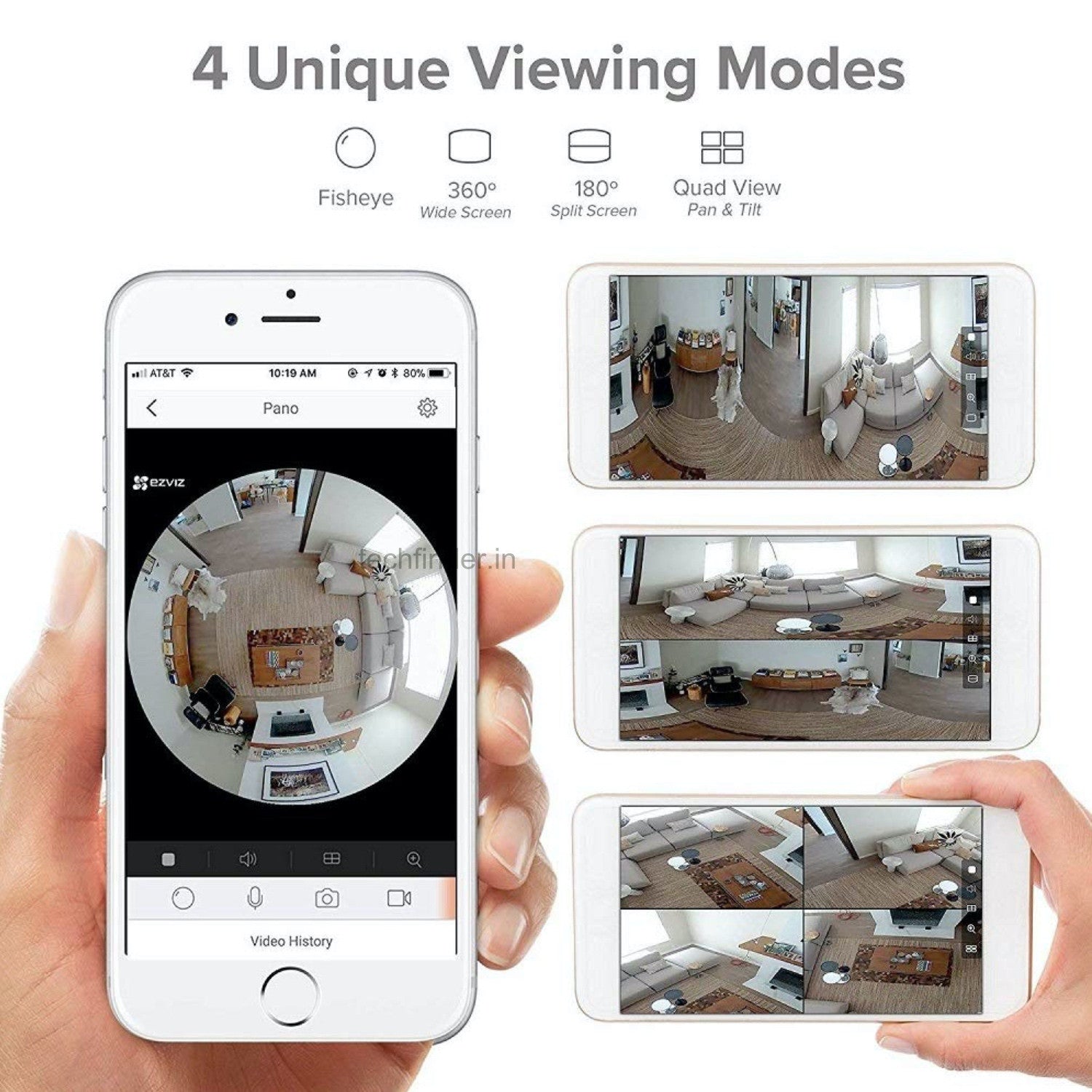 Hikvision Ezviz C6P ez360 Pano 360° Fisheye 3mp Security Camera