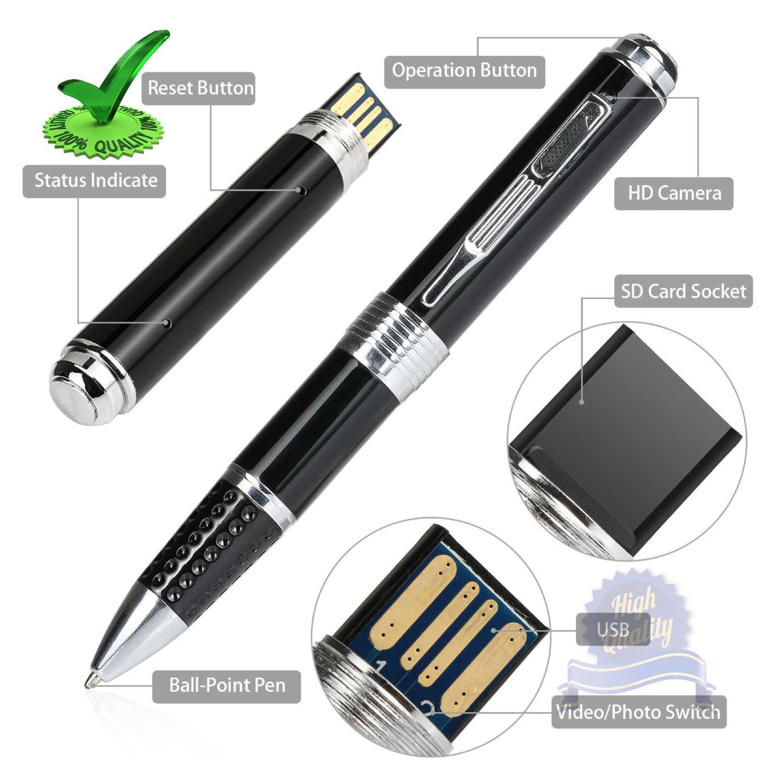 HD Spy Pen Camera