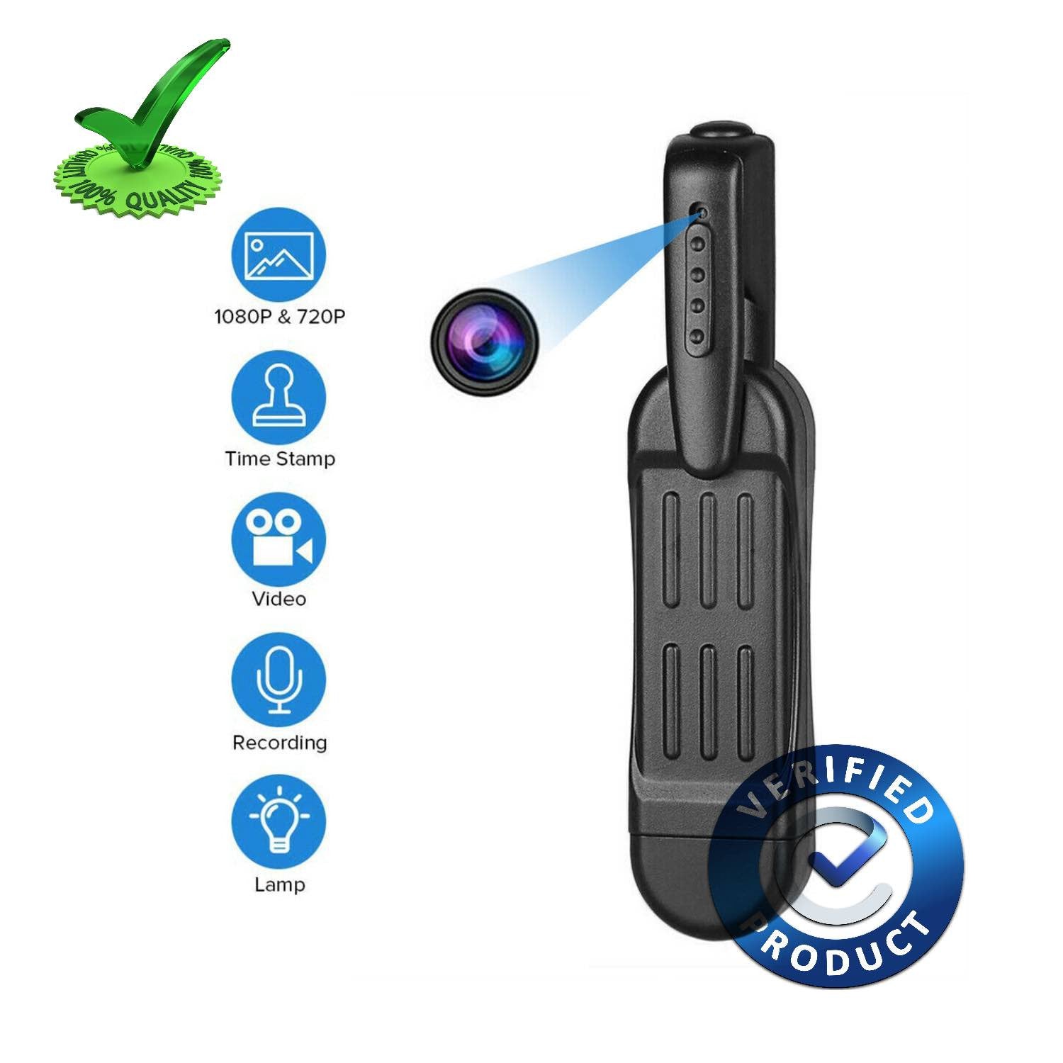 Wearable 4k Pen Camera with Mini DVR