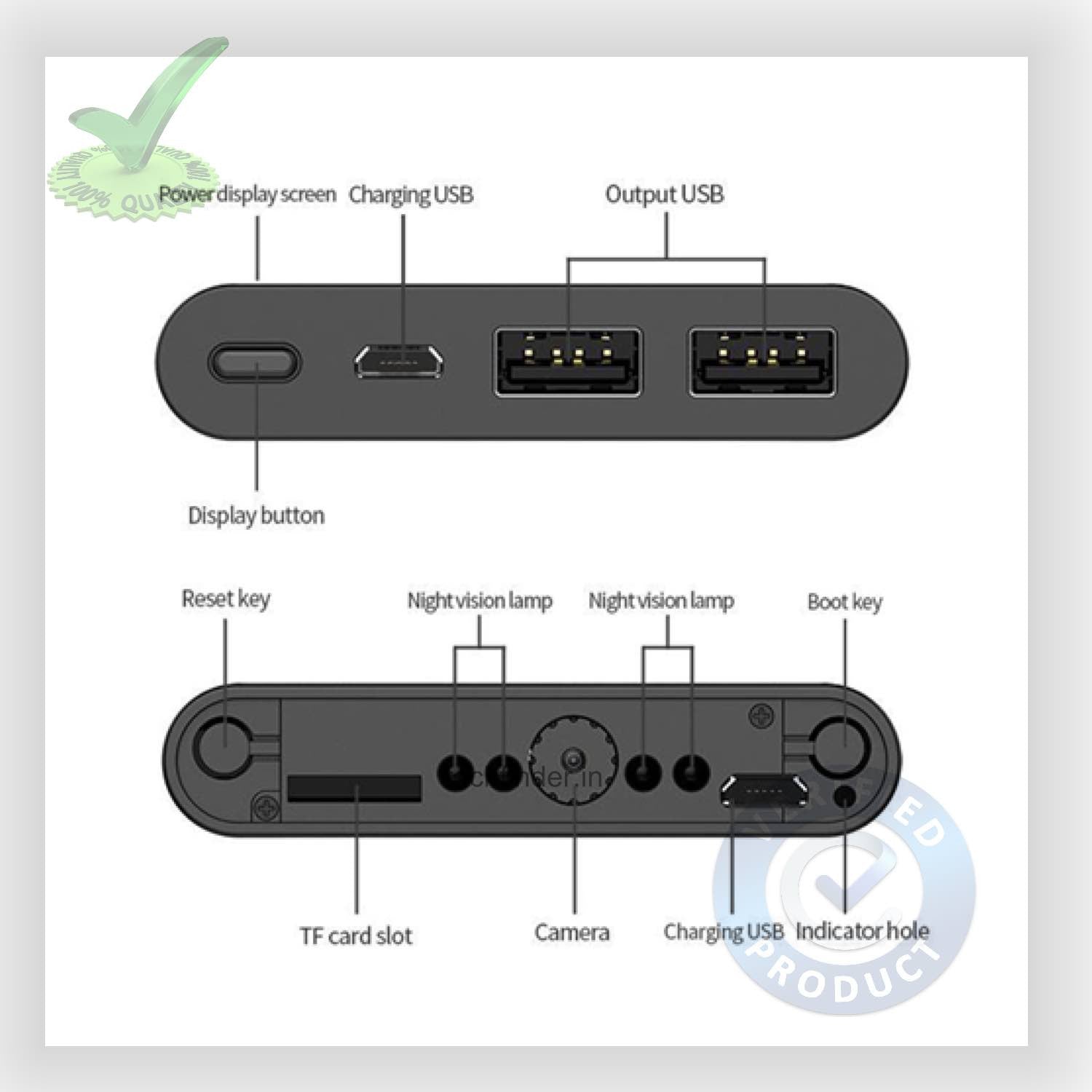 4k WiFi Spy Hidden Camera with Recorder in USB Power Bank