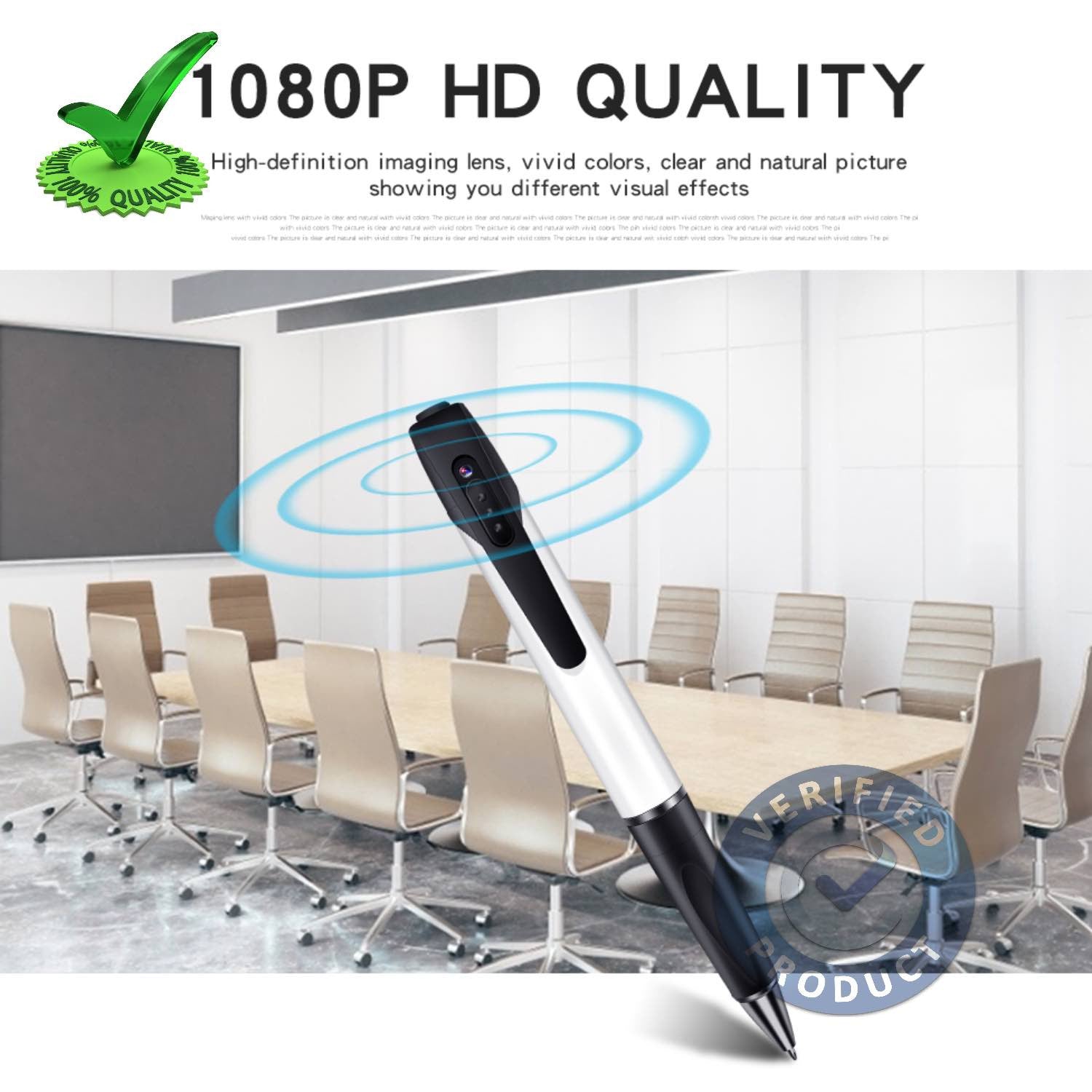 Spy Pen Camera 64GB Support 75min Battery Backup V8