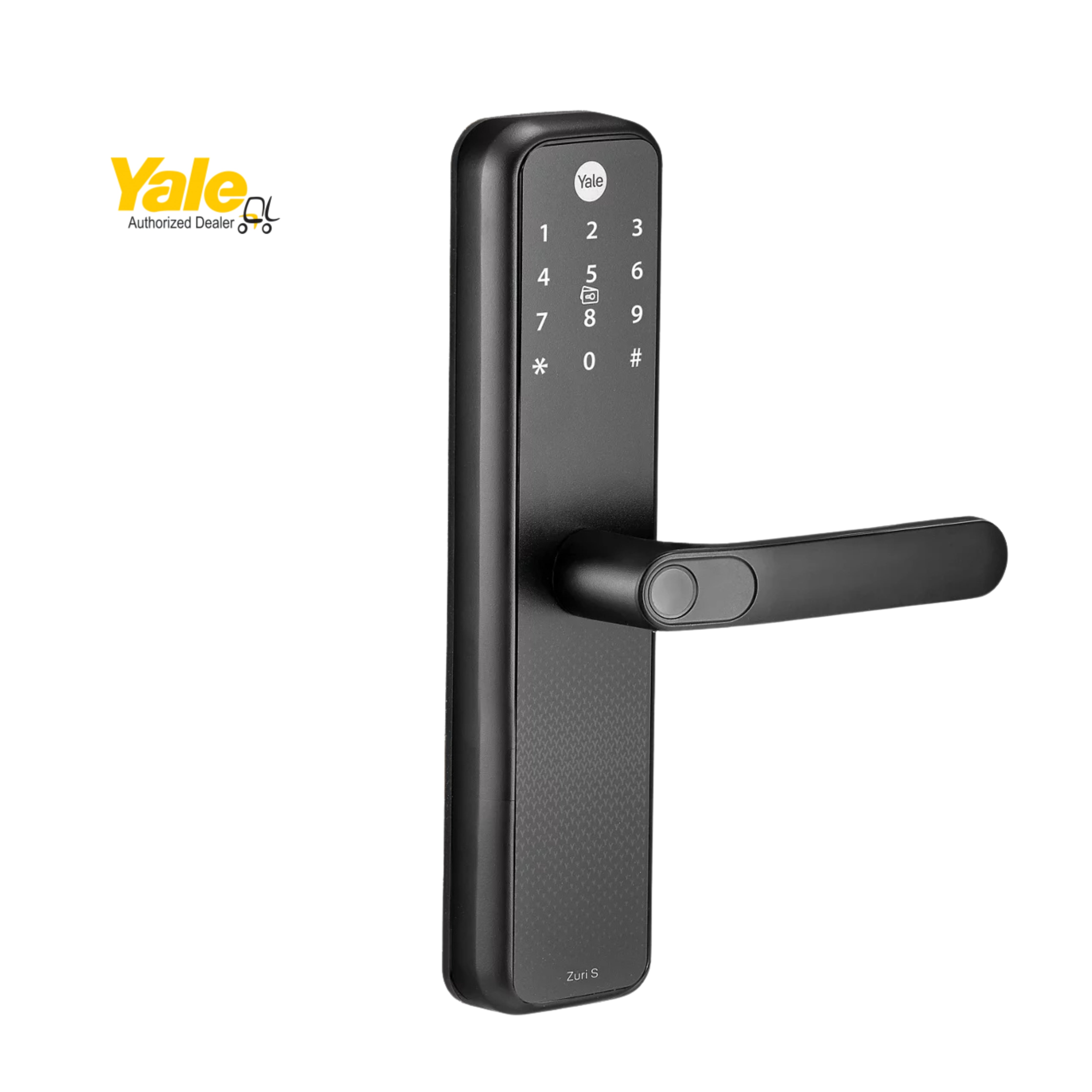 Yale Zuri S Black Smart Lock with 5 way unlocking Fingerprint, PIN, RFID, Manual Key and Built-in Bluetooth to Access through Home App