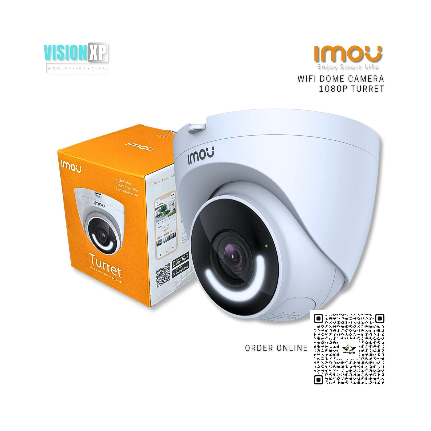 Imou Turret 1080P 2mp Active Deterrence Wi-Fi Camera