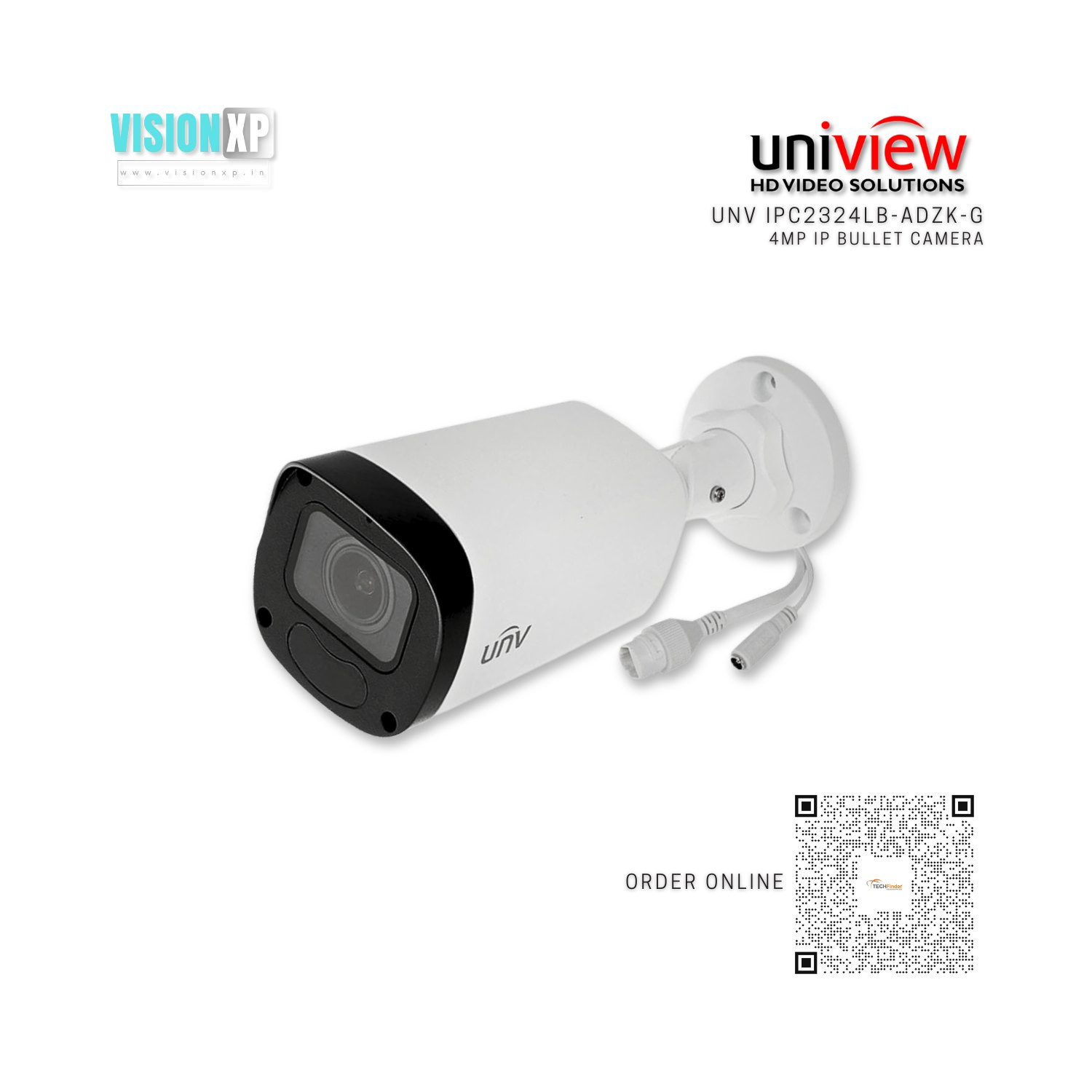 UNV IPC2324LB-ADZK-G 4MP HD IR Bullet Network IP Camera