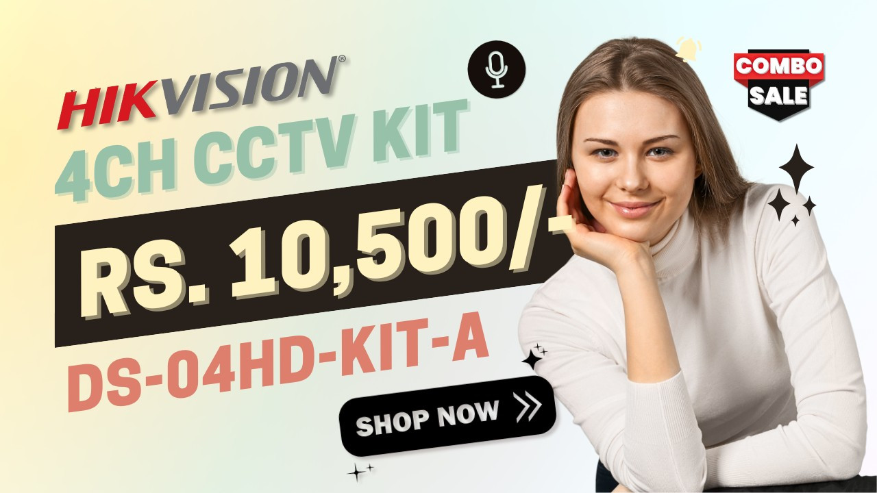 Hikvision DS-04HD-KIT-A 4Camera Combo Kit with Audio