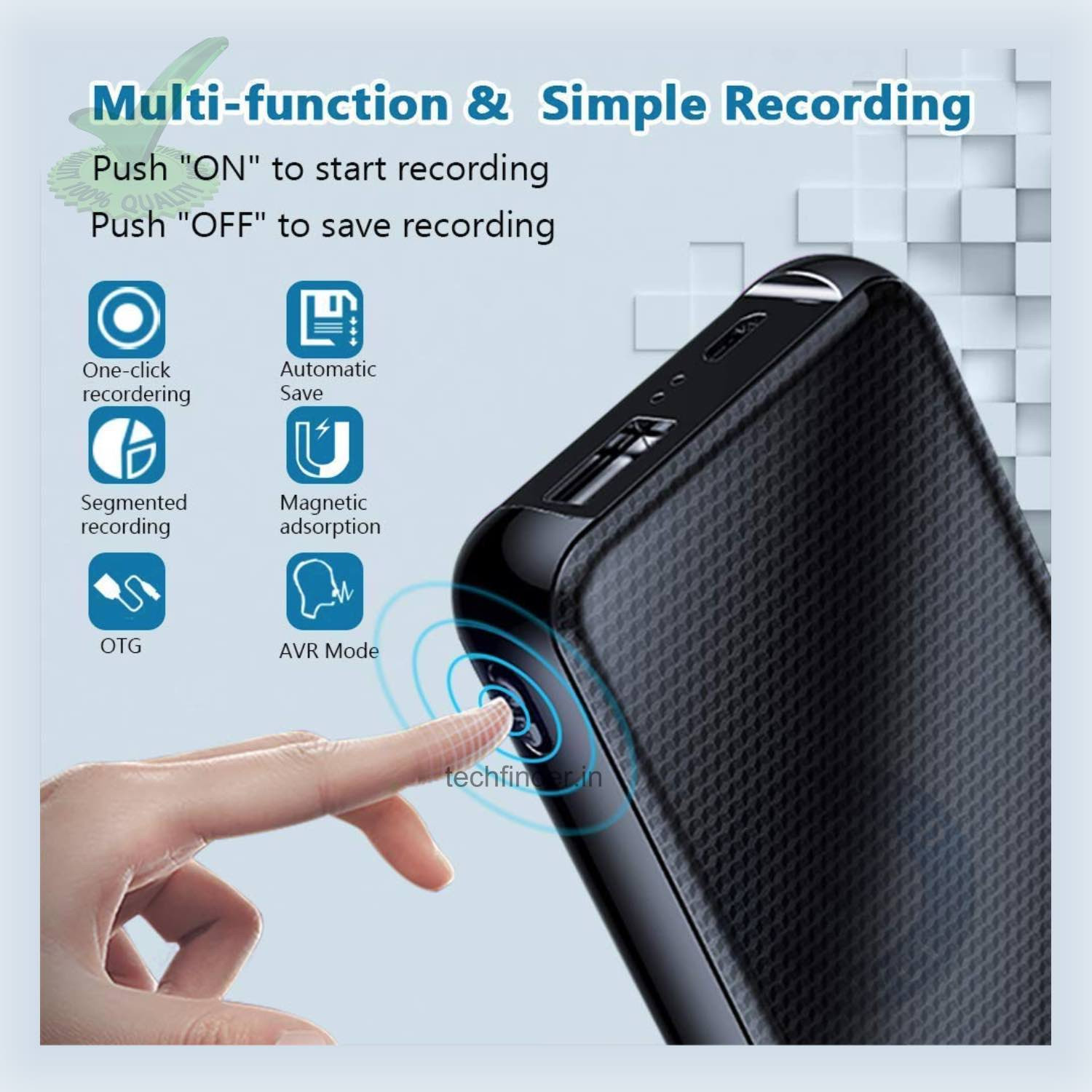 32GB Long Time Spy Hidden Voice Audio Song Recorder in Power Bank