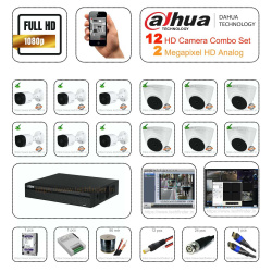 Dahua 2megapixel HDCVI 12 Cctv Camera Setup Combo Kit